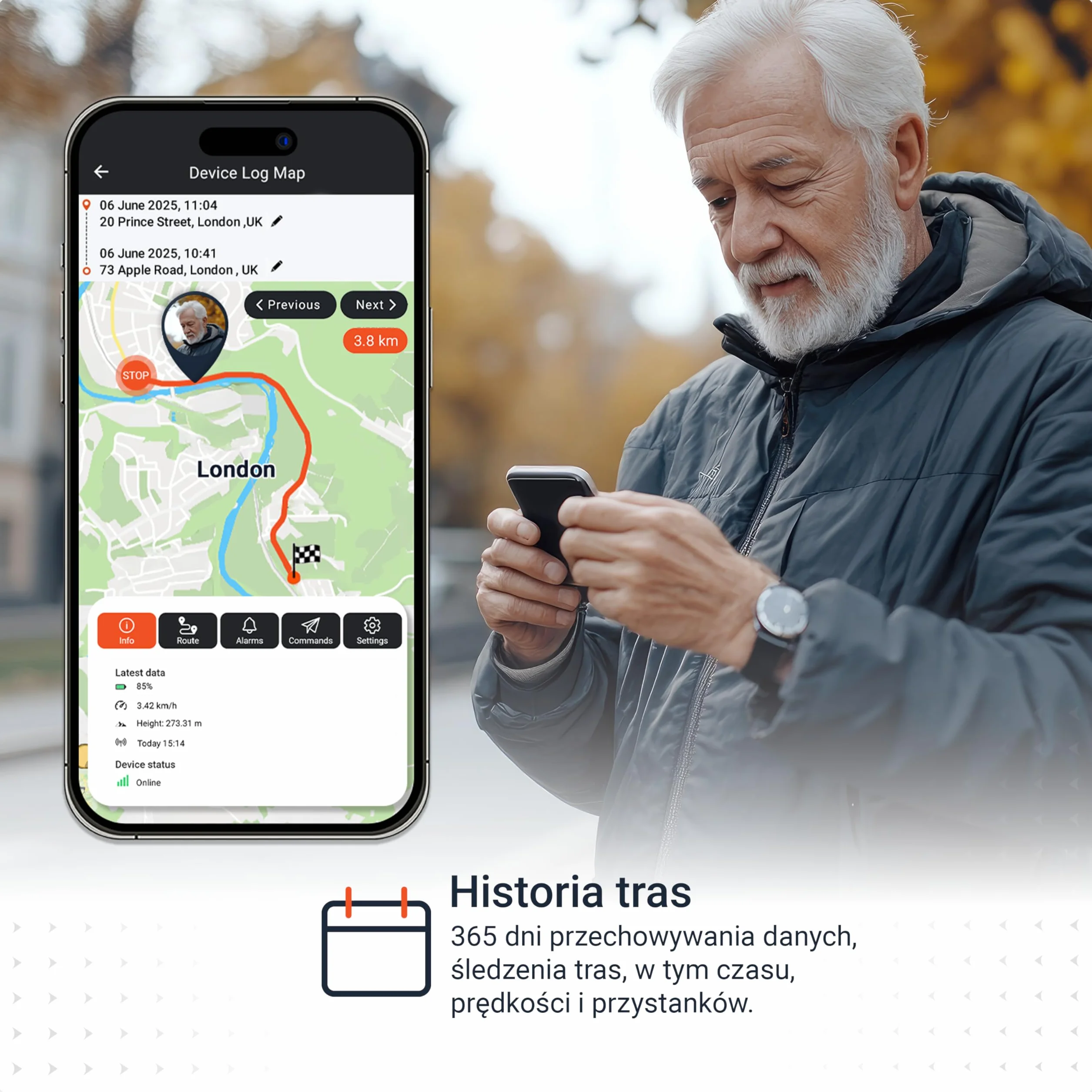 PAJ People Finder 4G Mini Lokalizator GPS Dzieci Seniorów Demencja – Śledzenie Na Żywo – Bateria 5 Dni – Aplikacja Mobilna Geoogrodzenie Powiadomienia Alarm SOS Antykradzieżowy