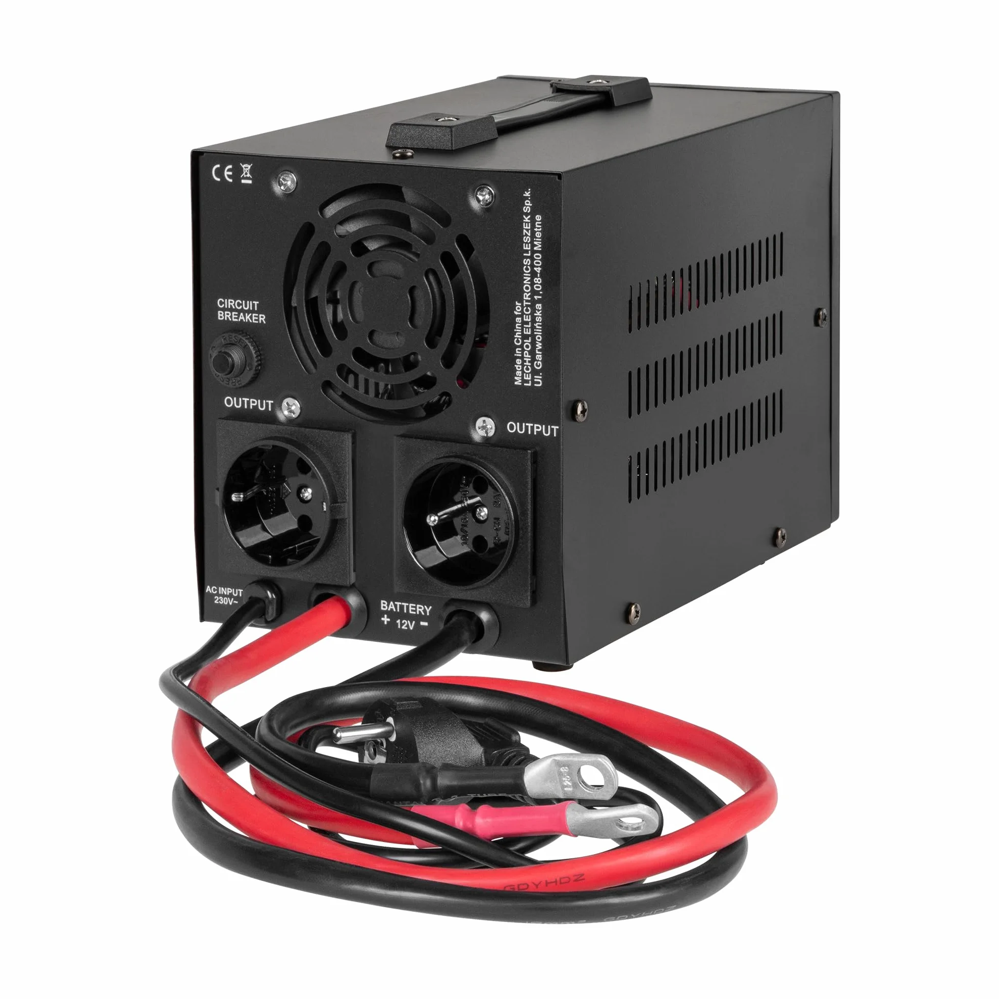 KEMOT Zasilacz Awaryjny PROsinus-500-LFP4 Przetwornica z Czystym Przebiegiem Sinusoidalnym i Funkcją Ładowania 12V 230V 500VA/300W