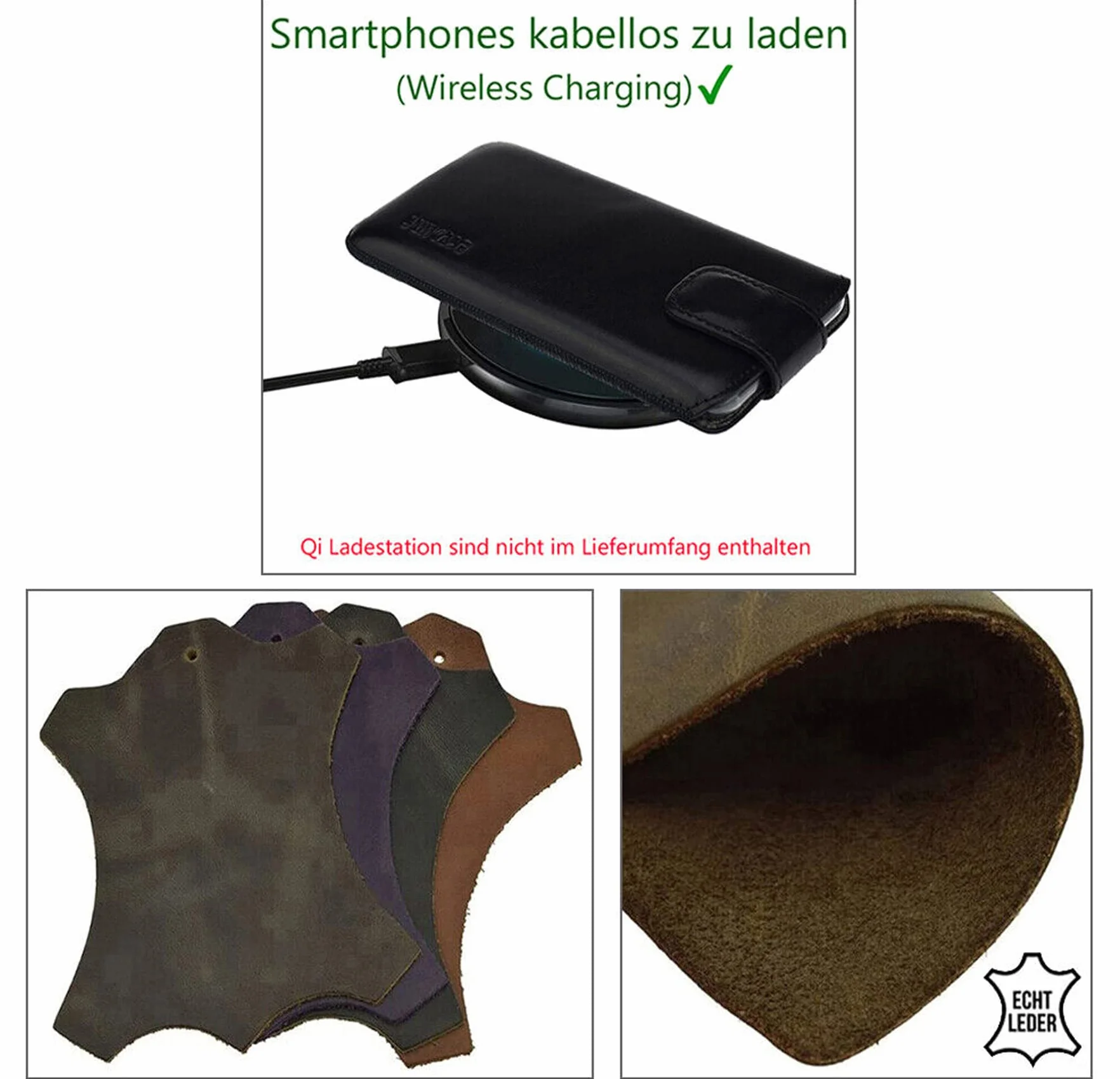 Etui kompatybilne z iPhone 16 Pro Max 6,9 cala czarne skórzane z klapką bumper