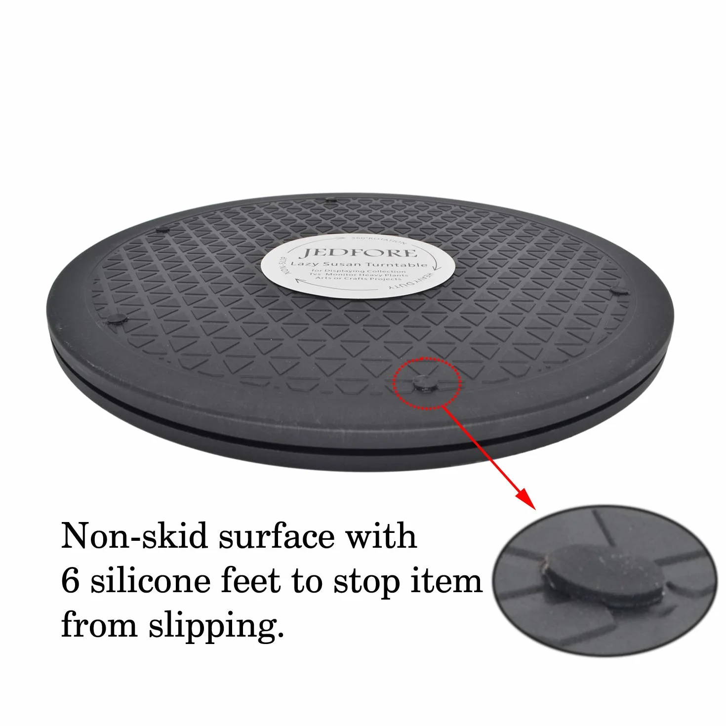 Wielofunkcyjny, wytrzymały, obracany o 360° obrotowy stojak gramofon ze stalowymi łożyskami kulkowymi do dużego ekranu telewizora komputera monitora Lazy Susan (30 cm)
