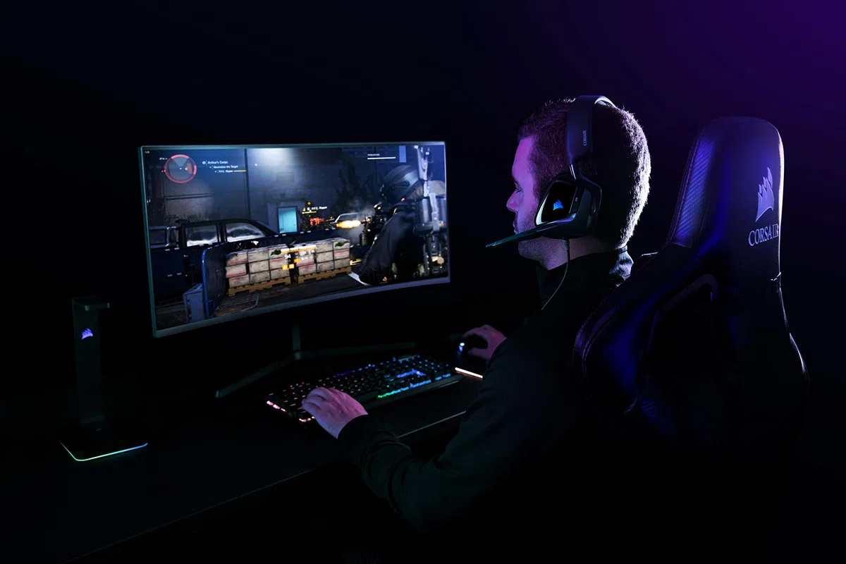 Corsair VOID RGB ELITE USB Premium Gaming Headset with 7.1 Surround Sound - Czarny