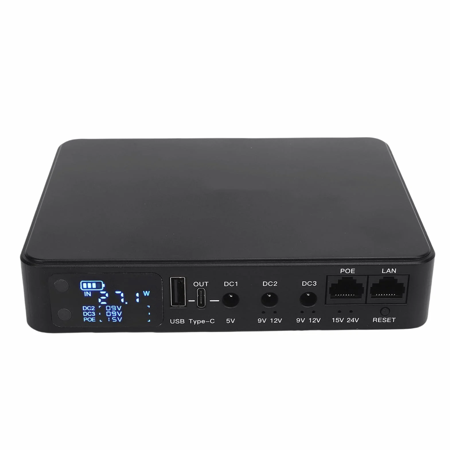 Greensen POE15V UPS Zasilacz Digital Digital 18000 MAh Bateria Zapasowa dla Kamer Bezpieczeństwa, Routerów, Skanerów Odcisków Palców (wtyczka UE)