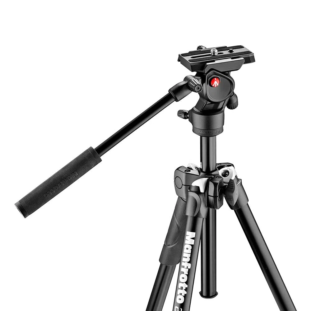 Manfrotto, Aluminiowy statyw MK290LTA3-V z głowicą Befree Live Fluid, czarny, do kamery, aparatu, 2000 g, obciążenie 4 kg
