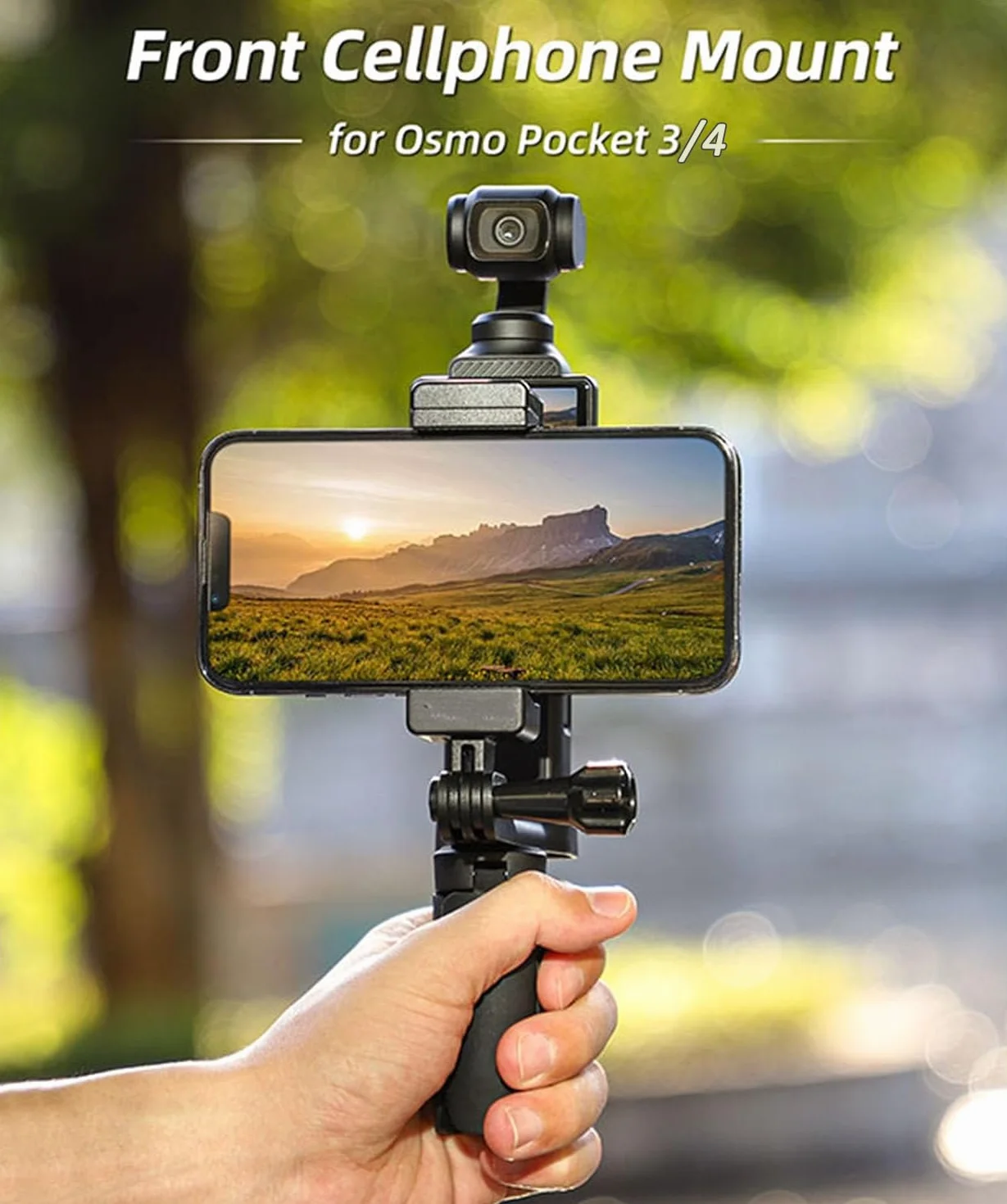 Aluminiowy uchwyt z klipem na telefon do DJI OSMO Pocket 3, adapter 1/4 cala