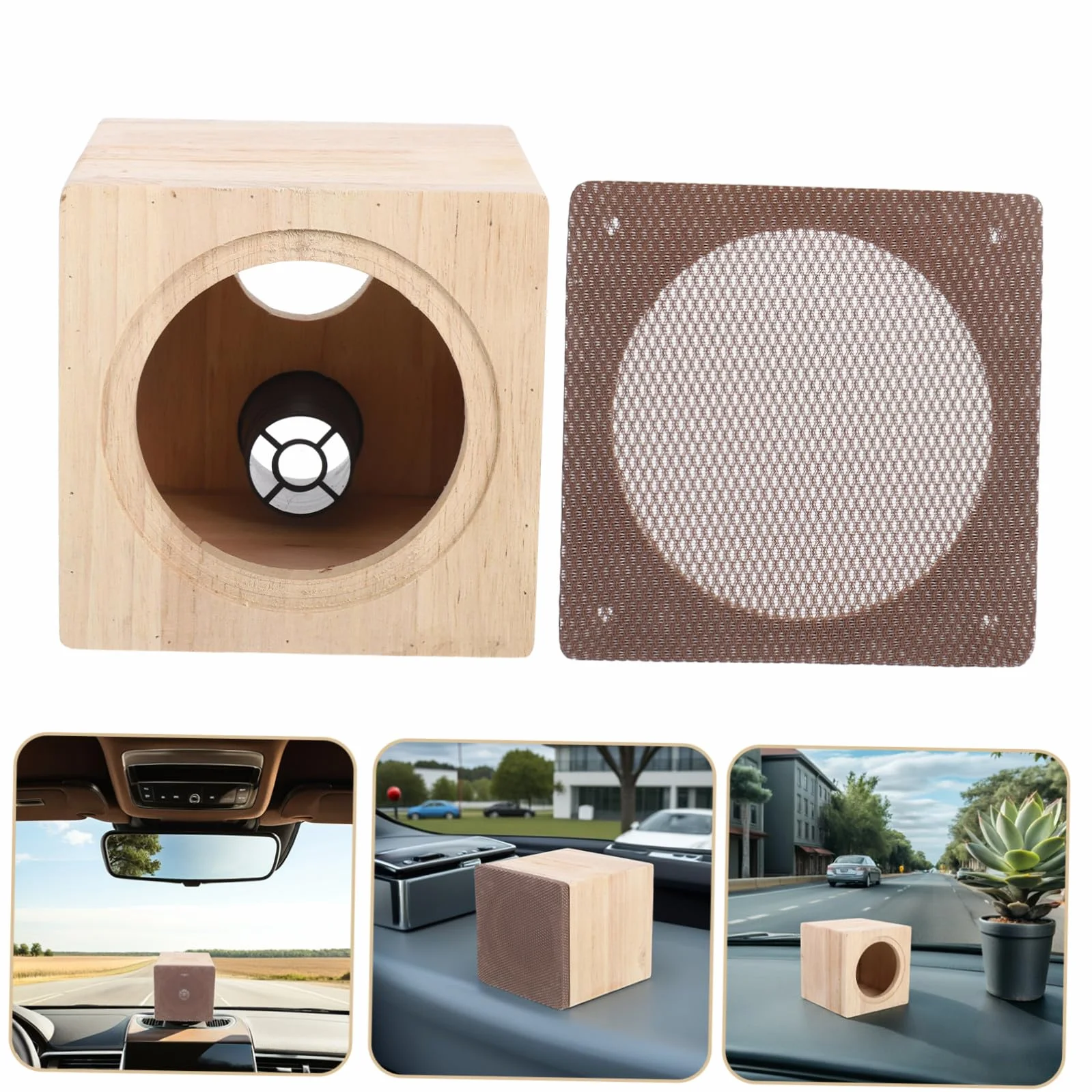 Car Speaker Box Wooden Subwoofer Enclosure for Trucks And Cars Solid Wood Cabinet Enhancing Deep Bass And Low Frequency Sound for Vehicle Audio Systems