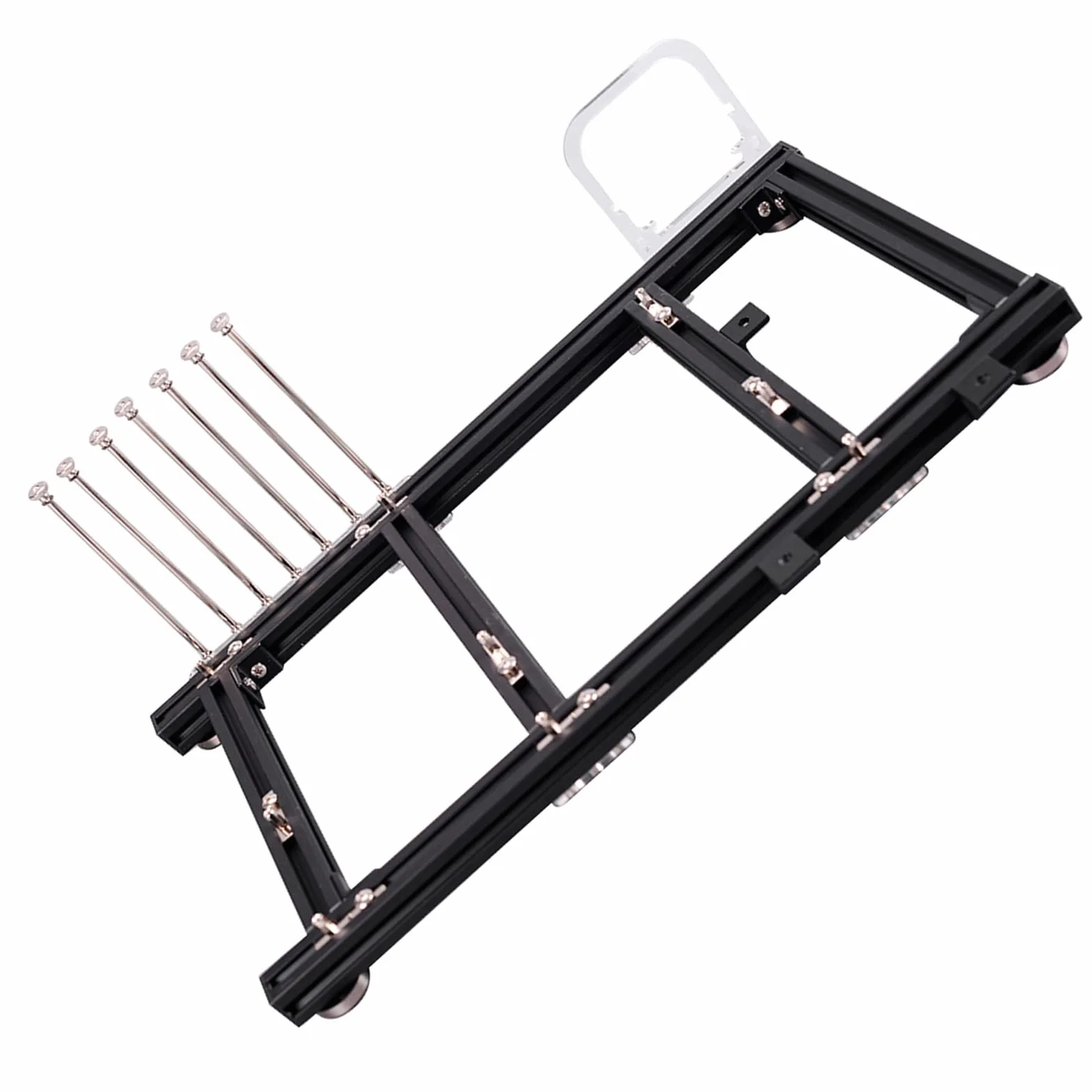 DIY Otwarta rama ze stopu aluminium ATX Obudowa komputerowa, barebone PC test ława do podkręcania, lekka platforma do układania w stosy z panelami akrylowymi