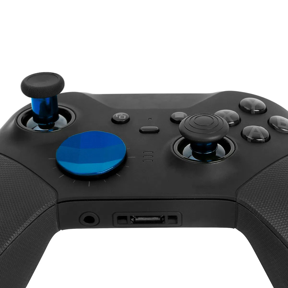 Metalowe kciuki 13 w 1 do Xbox One Elite Series 2, części do kontrolera Xbox One Elite 2, zamienne akcesoria do gier, metalowy Mod 6, joysticki, 4 łopatki, 2 podkładki D, 1 narzędzie (niebieskie) (kup od Marspell)
