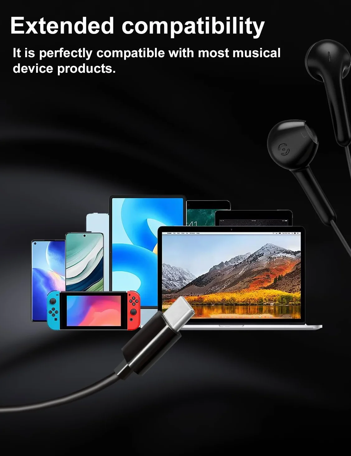 MAS CARNEY 2 Sztuki Słuchawki USB C TH9, Douszne Type-C z Mikrofonem, Kompatybilne z iPhone 15/16 iPad Pro, Samsung Galaxy S25/S24/S23/A55/A53, Google Pixel, Huawei, Oppo, Mi