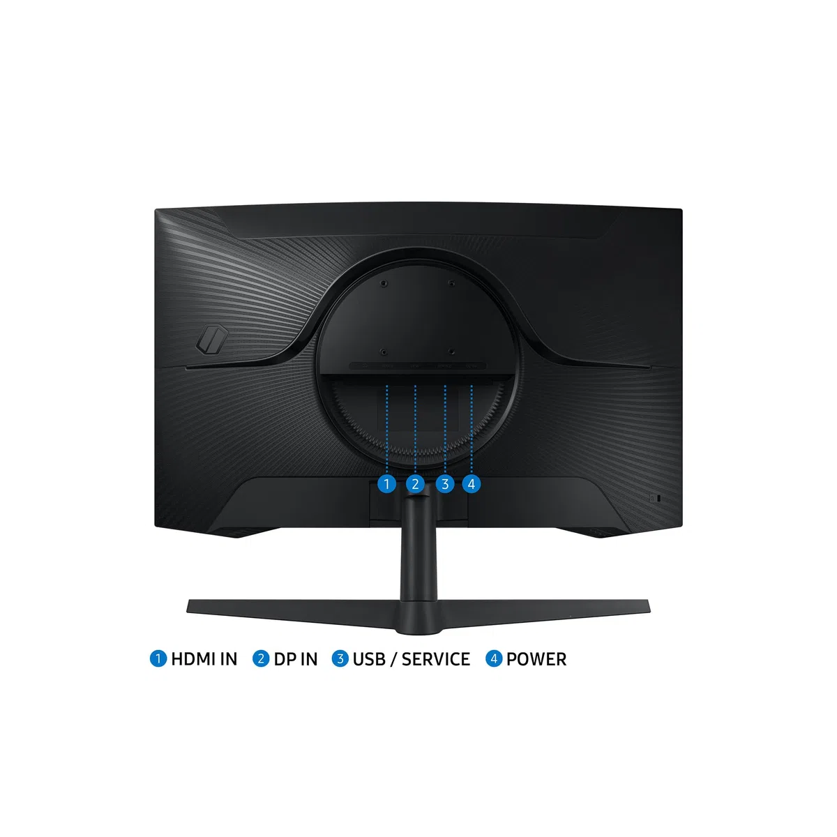 Samsung Wyświetlacz 27' Gaming Odyssey G55C czarny 165 Hz 1ms 2560x1440 VA Zakrzywiony 1000R 300cd/m² 2500:1 HDR10 HDMI Displayport AMD FreeSync Podstawa odchylana