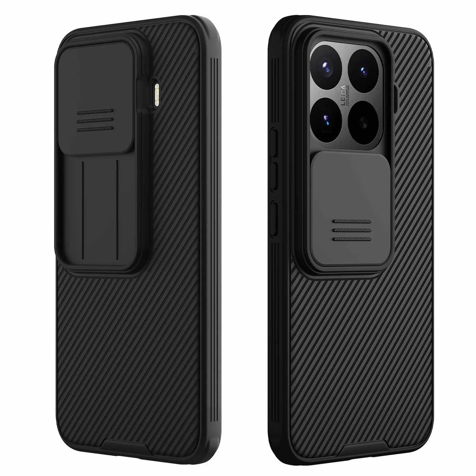Etui do Xiaomi 17T Pro, osłona wsuwana [ochrona aparatu] paski odporne na odciski palców, odporne na wstrząsy, twarde etui ochronne (czarne, Xiaomi 17T Pro)
