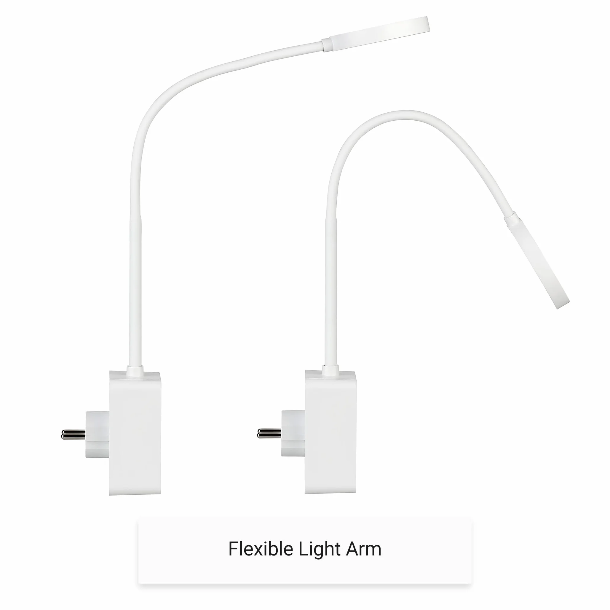 SEBSON Lampa LED z gniazdkiem elektrycznym, z możliwością ściemniania – lampka do czytania i gniazdko elektryczne z złączem USB-C – elastyczny szyjka łabędzia