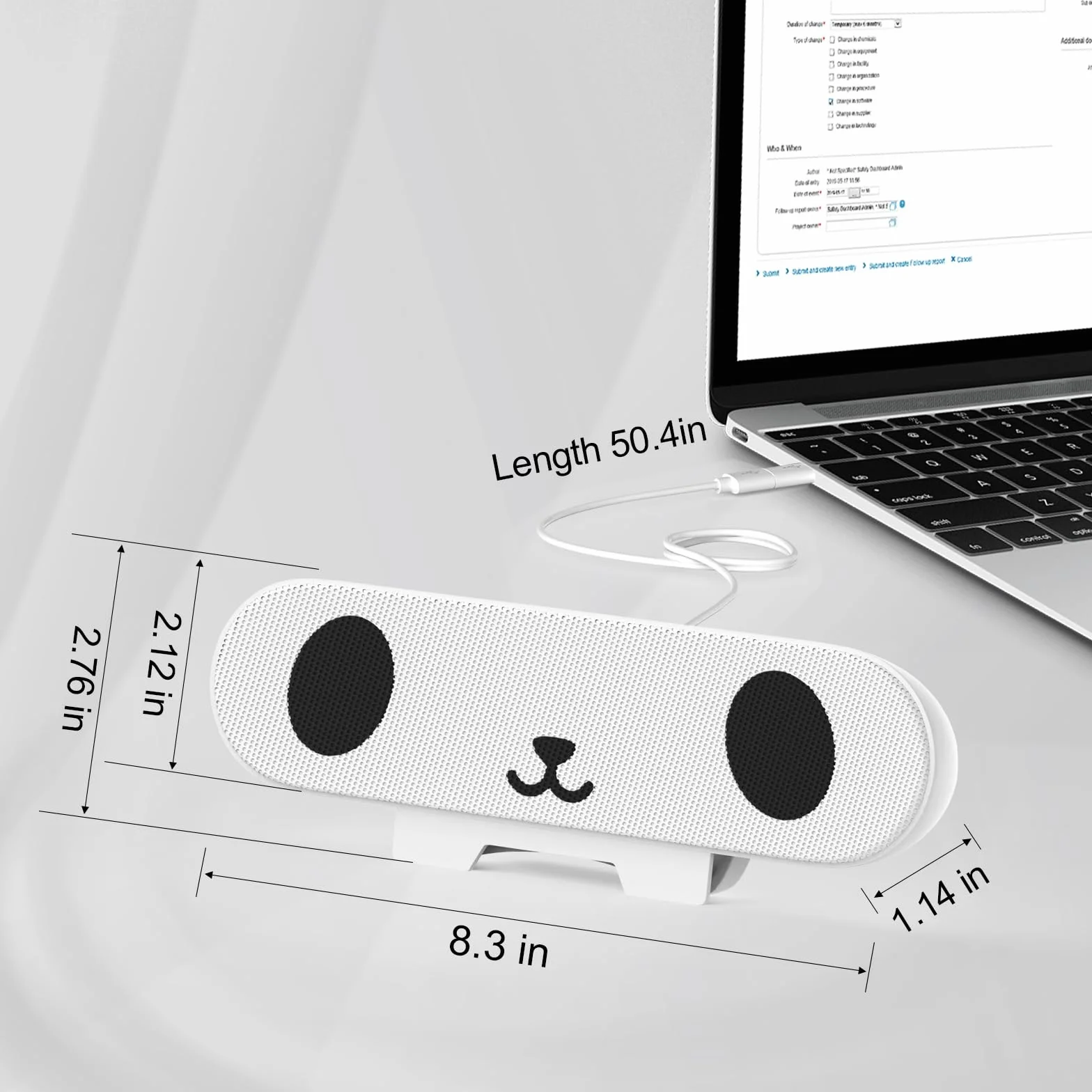 Głośnik do monitora do komputera PC, przenośne głośniki komputerowe USB do komputerów stacjonarnych, laptopów, miniaturowy głośnik, soundbar z klipsem do monitora, funkcja plug and play