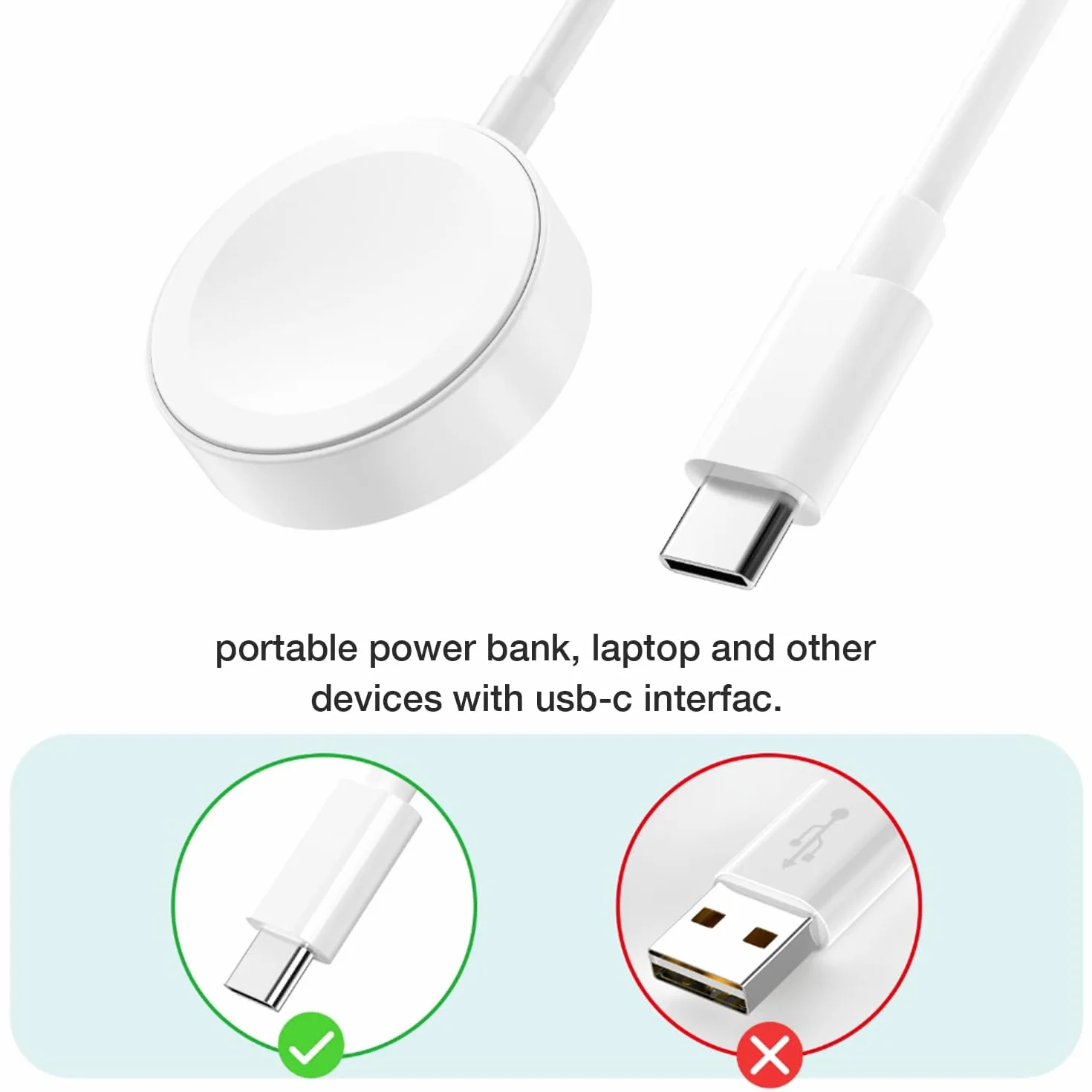 Ładowarka do Apple Watch, USB C szybki bezprzewodowy kabel ładowania magnetycznego do iWatch, 1m kabel zegarka Przenośny ładowania kompatybilny z Apple Watch Series 11/10/9/8/7/6/5/4/3/2/1/Ultra/SE