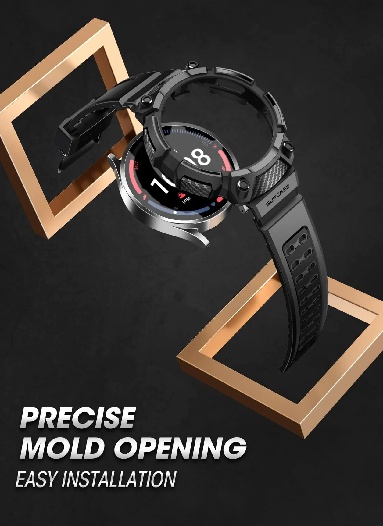 SUPCASE Wytrzymałe etui ochronne z paskami do Galaxy Watch 5 Pro 45 mm, wersja 2022 Unicorn Beetle Pro