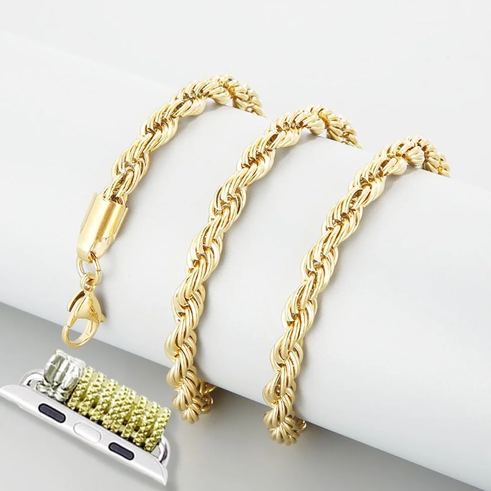 Adapter naszyjnika wisiorek kompatybilny z Apple Watch, złącze nieskończoności z podwójną pętlą jest dostarczane z podwójnie nawiniętymi opaskami na rękę, naszyjniki dla mężczyzn i kobiet do