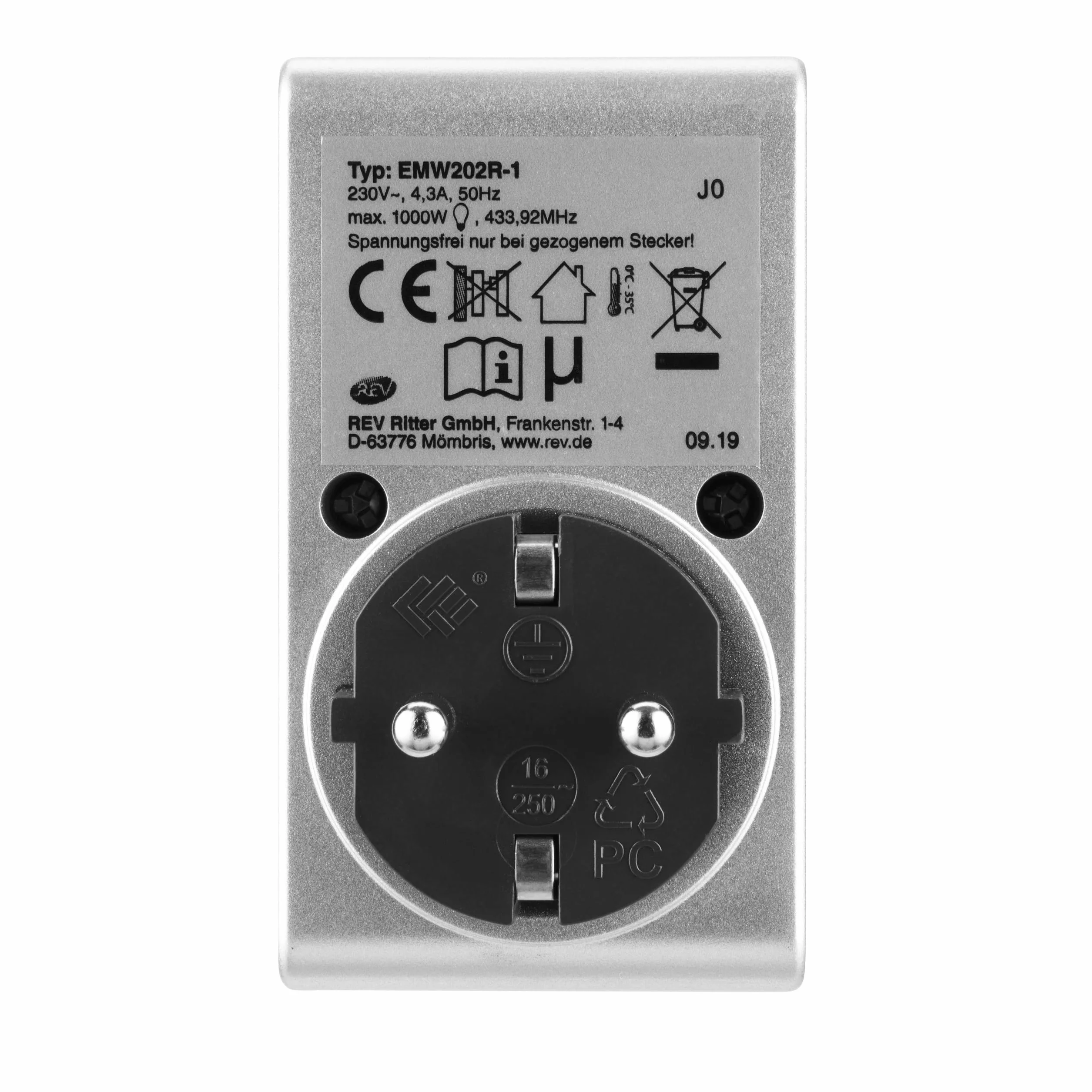 REV 3 gniazda radiowe pilot zdalnego sterowania 1000 W 25 m srebrny