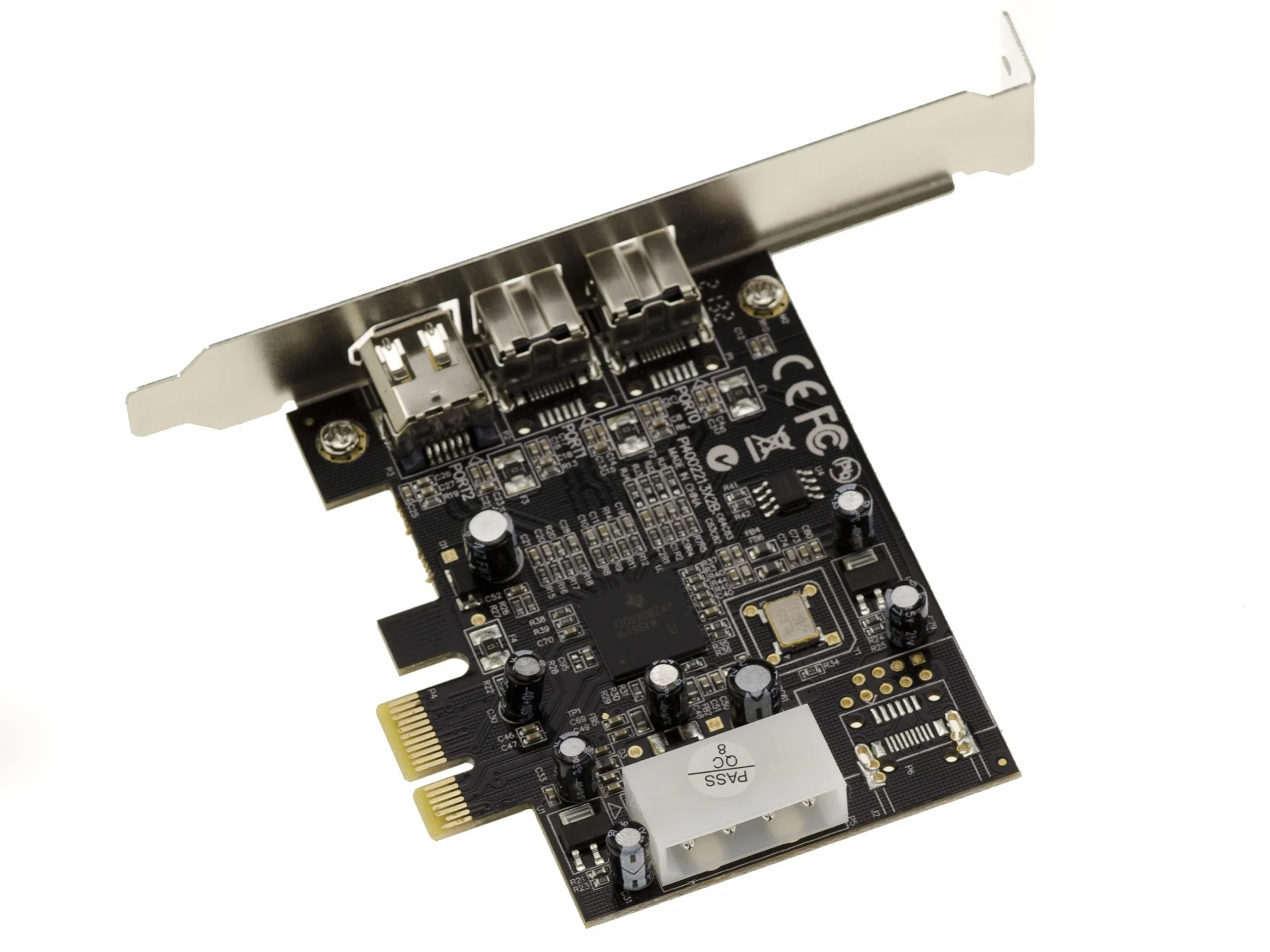 KALEA-INFORMATIQUE Karta kontrolera wyjścia 2+1 PCI Express PCIe x1 Firewire 800 i 400 IEEE1394A i IEEE1394B z chipsetem TI XIO2213BZAY