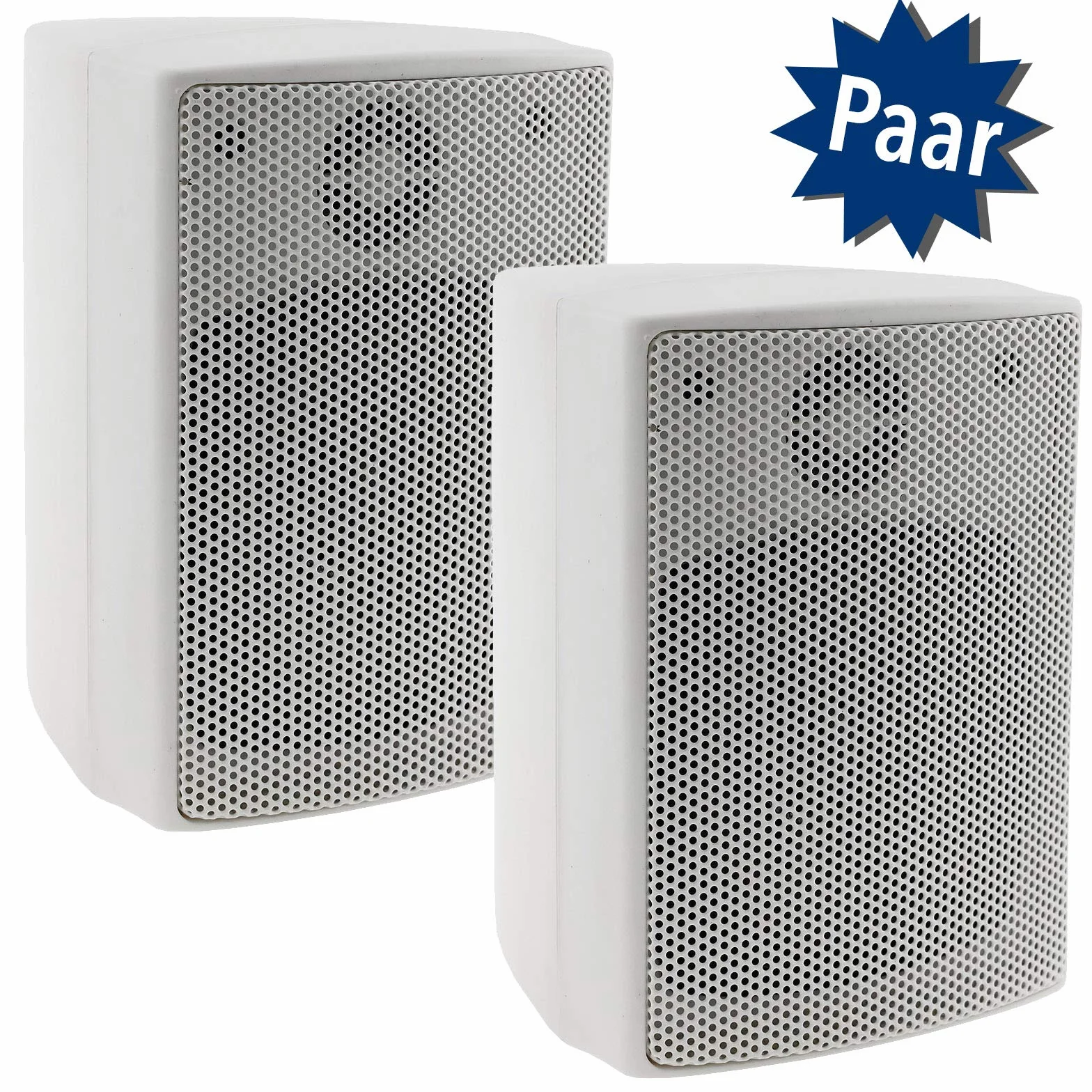 ChiliTec Para głośników 2-drożnych białych do zestawu hi-fi stereo kina domowego 40 W 8 Ohm