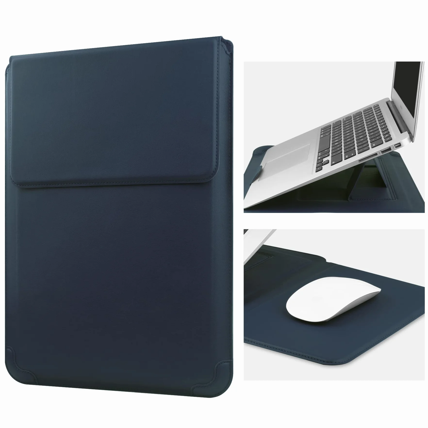HoYiXi Pokrowiec na laptopa 33.0 cm, skórzany pokrowiec, kompatybilny z MacBook Air 13 M1 M2 2022–2018, MacBook Pro 13 M2 2022–2016, Surface Pro 8 2021, Surface Go 3 33–33.6 cm, Dell, Lenovo, HP,