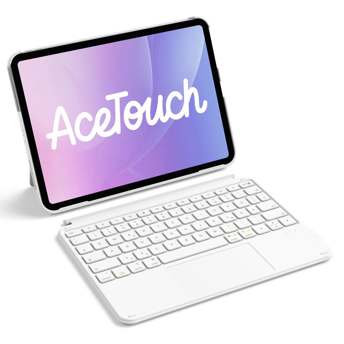 Inateck Etui z klawiaturą, ultralekka klawiatura do iPada 10 generacji, iPad Air 6 11" 2024, iPad Air 5/4 10,9", iPad Pro 11 4/3/2/1 generacji, zdejmowane, z touchpadem, QWERTZ, KB04122