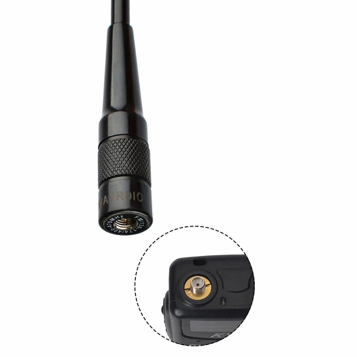 TWAYRDIO SMA Męska antena krótkofalówkowa UHF/VHF 136-174 MHz 400-470MHz 39 cm High Gain Whip Soft antena do YAESU VX-3R VX-6R VX-7R FT-2DR TYT MD380 2-drożne radio (2 sztuki)