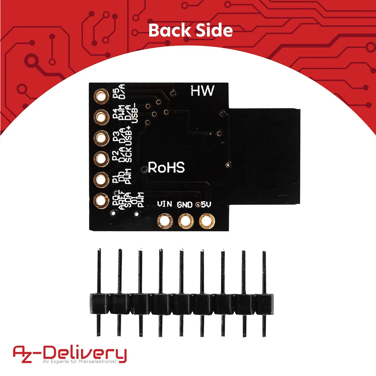 AZDelivery 3 x Digispark Rev.3 Kickstarter z ATTiny85 i USB kompatybilny z Arduino wraz z e-Book!