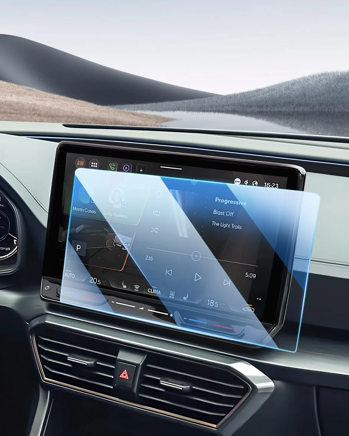 Folia Ochronna Ekranu Nawigacji do SEAT Cupra Formentor/Cupra Born/Cupra Leon, 9H Szkło Hartowane Folia Ochronna na Ekran, 12" Akcesoria Odporny na Zarysowania Przeciw Zarysowaniu