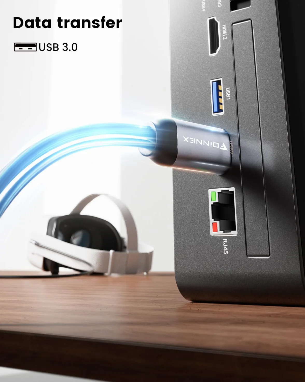 FOINNEX Kabel Link 6 m, kompatybilny z zestawem słuchawkowym Oculus/Meta Quest 2 VR, kabel VR z ładowaniem USB C 60 W, oddzielny kabel wystarczającej ilości zasilania, kabel USB 3.0 na USB C do VR/PC