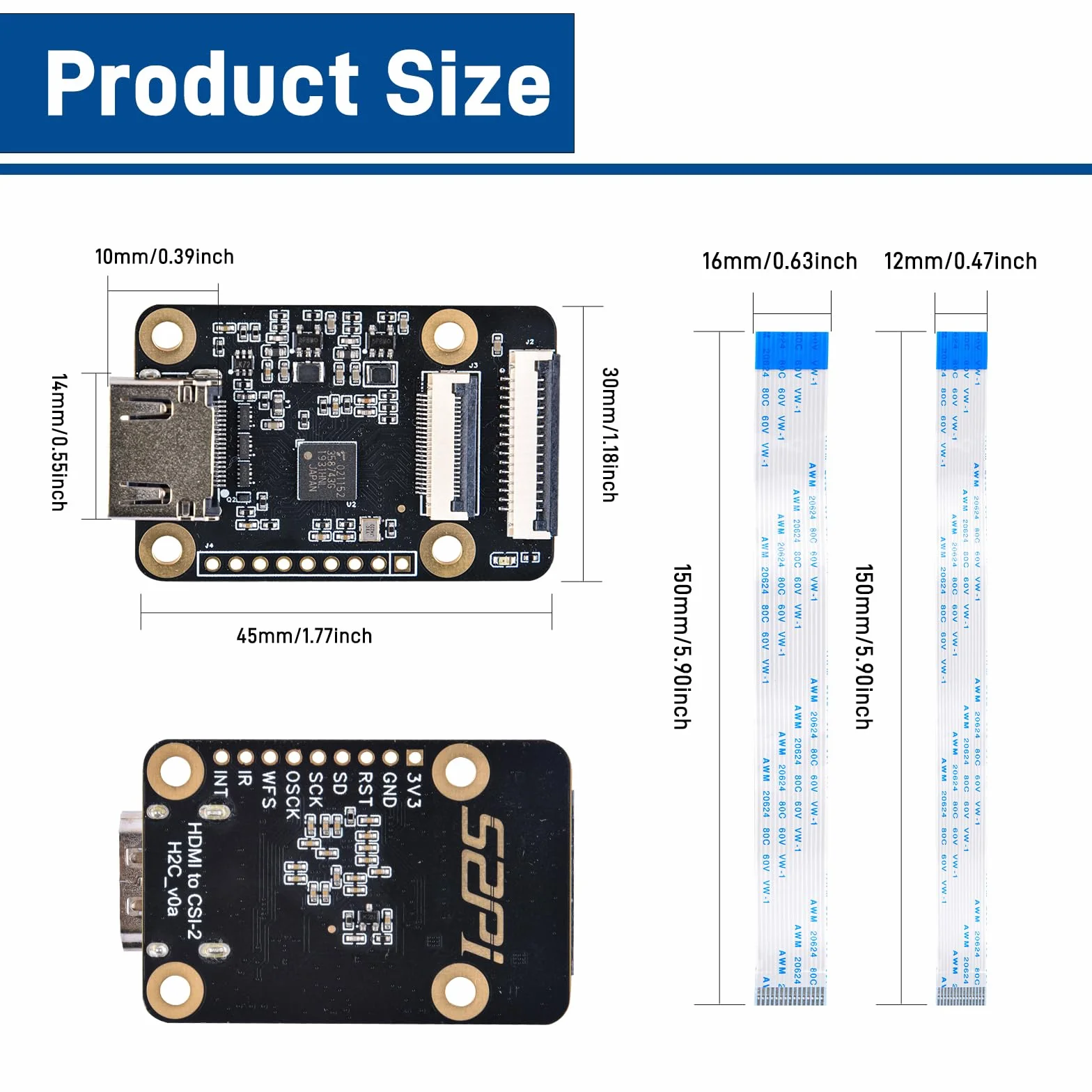 GeeekPi HDMI do CSI2 Płytka przyłączeniowa dla Raspberry Pi 4B, 3B+, 3B, 3A+, Pi Zero, Pi Zero W, Pi Zero 2 W