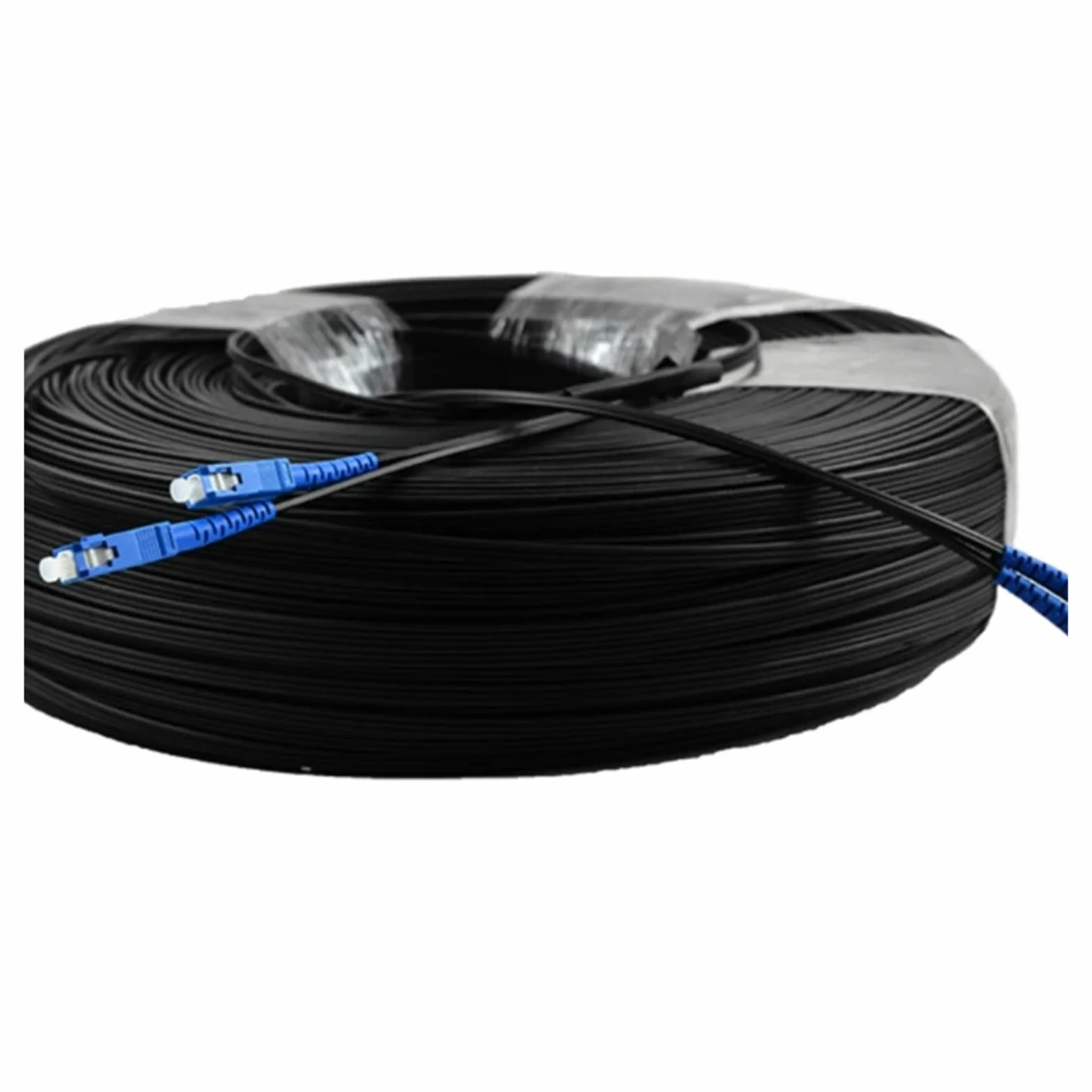 2-żyłowy kabel połączeniowy światłowodowy do zastosowań wewnętrznych, jednomodowy SC UPC, długość 150 m/200 m, średnica 0,8 mm - GJXH-2B6, 1 szt.(White,150M)