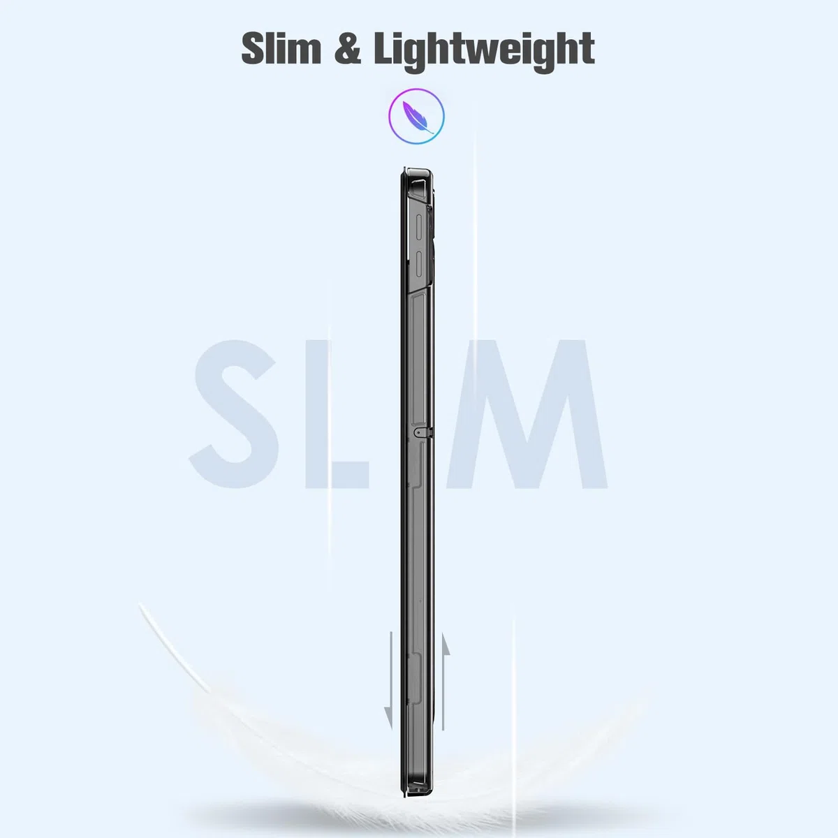 Fintie Etui do Lenovo Tab 10,1 cala 2025 (TB-311FU / TB-311XU), ultracienkie etui ochronne z półprzezroczystą tylną stroną z funkcją automatycznego wygaszenia/wybudzenia (czarne)