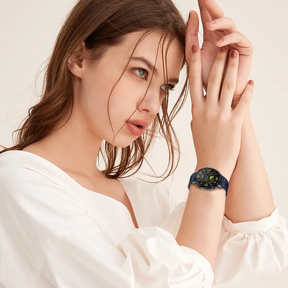 ZoRoll Pasek 22 mm kompatybilny z Huawei Watch GT4 46 mm/Watch 4 Pro/Watch 4/Watch Ultimate/Watch Buds, tkana nylonowa miękka silikonowa wymienna bransoletka sportowa do Huawei Watch 3 Pro
