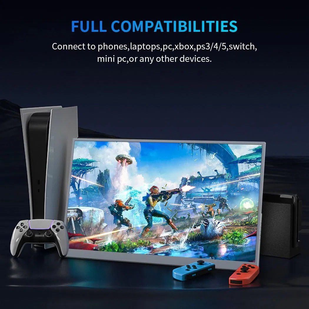 Przenośny monitor 4K OLED 4K, ekran dotykowy, 3840 x 2400, 100% wyświetlacz P3, 1 MS, pielęgnacja oczu, przenośny ekran do laptopa, Mac NUC Mini PC, konsola do gier (IPS 1920 x 1080 Nontouch