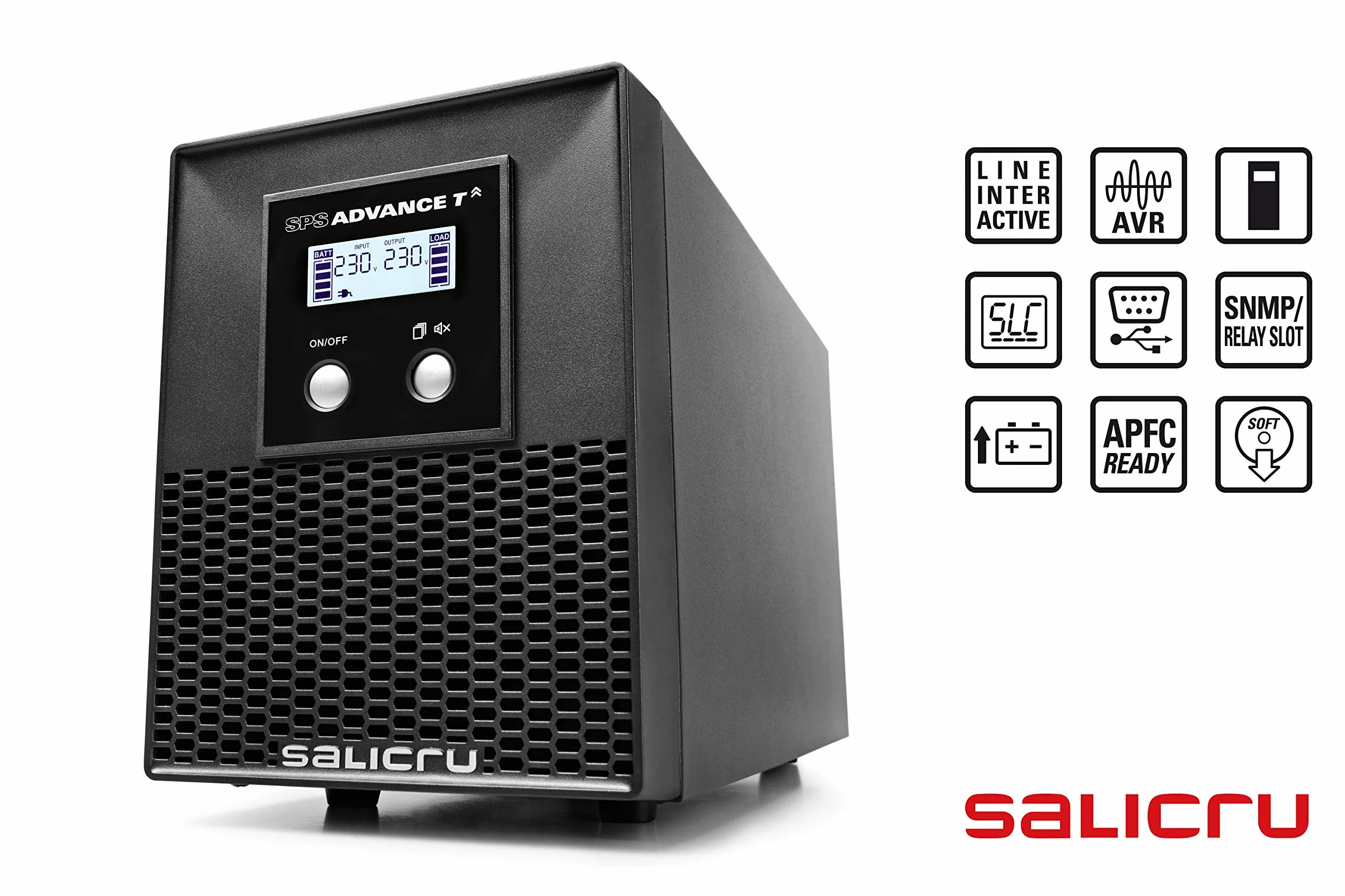 USV SALICRU SPS 1500 ADV T SA, Line Int, 4 x IEC, 1,5 kVA/1 kW - (offline-) USV, 6A0EA00003
