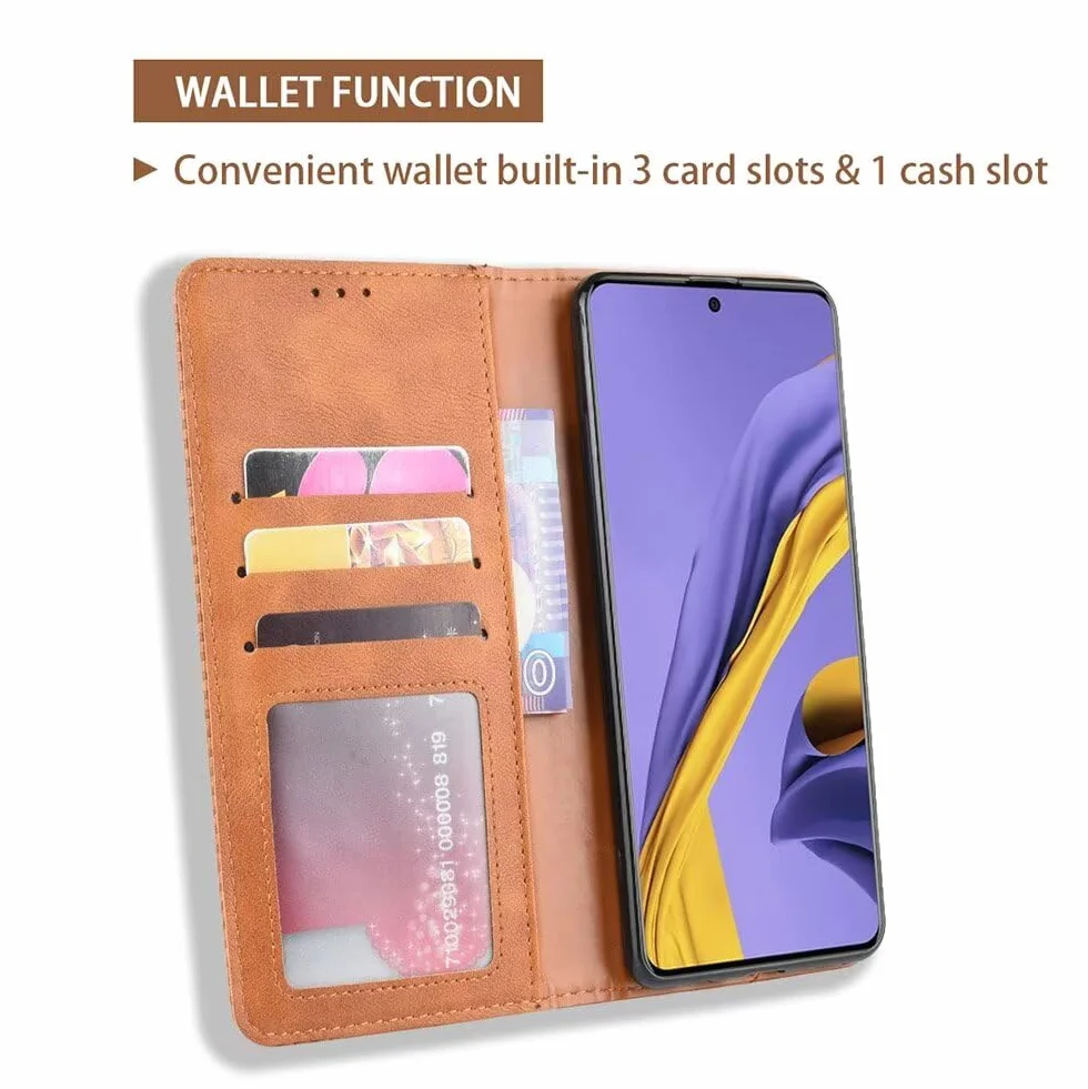 EASSGU Etui na telefon komórkowy do Motorola Moto G35 5G (6,72" cala), z klapką i poliuretanem, skóra poliuretanowa, z przełącznikiem magnetycznym, etui ochronne, [3 przegródki na karty] [1