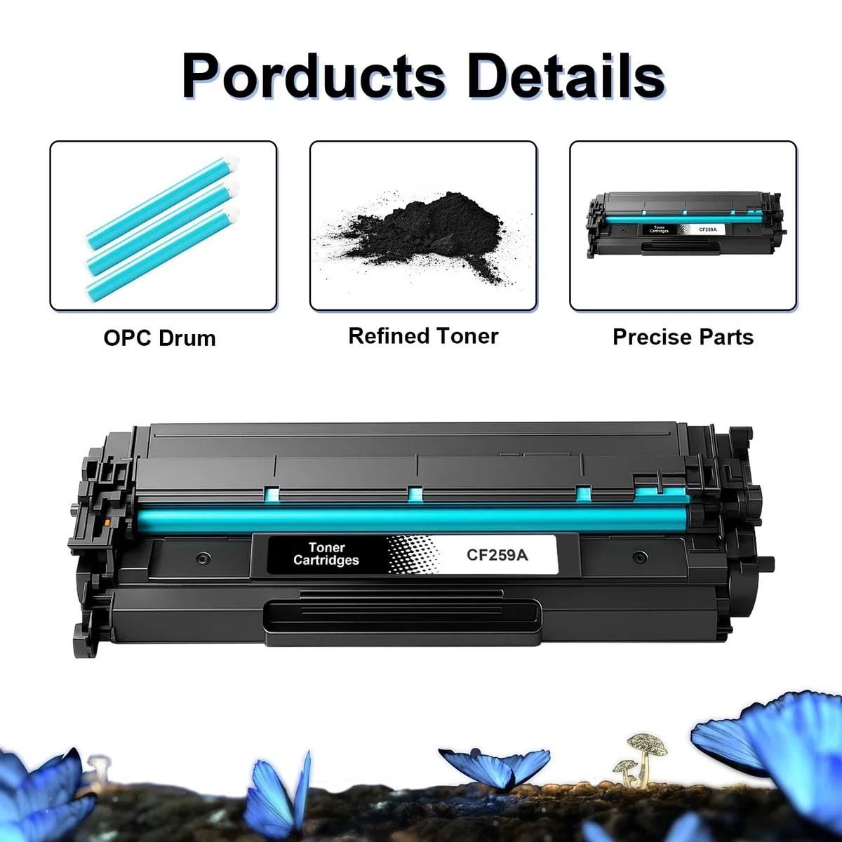 LOSMANN Toner 59A z chipem kompatybilny z HP CF259A CF259X 59X do HP Laserjet Pro MFP M428DW Toner MFP M404DW M406 M304 M428FDN M404N M304N M304DN M304DN M428 M404 M430 (1 czarny)