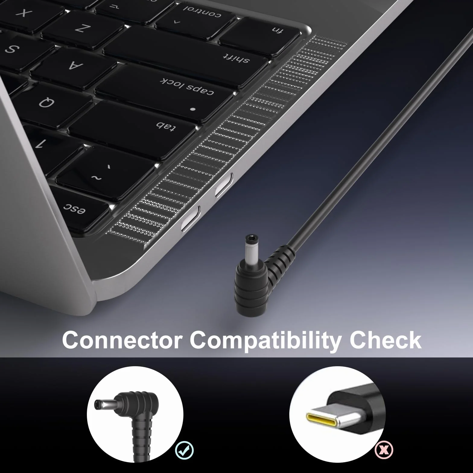 12V 2A Ładowarka Kompatybilny z Akoya E3222 E3223 E3216,Canton Musicbox XS,Chuwi HeroBook Pro,Trekstor Surfbook A13b U13B Surfbook W1 W2,Primebook C11 C13 P14 P15,Odys myBook 14 Pro zasilacz