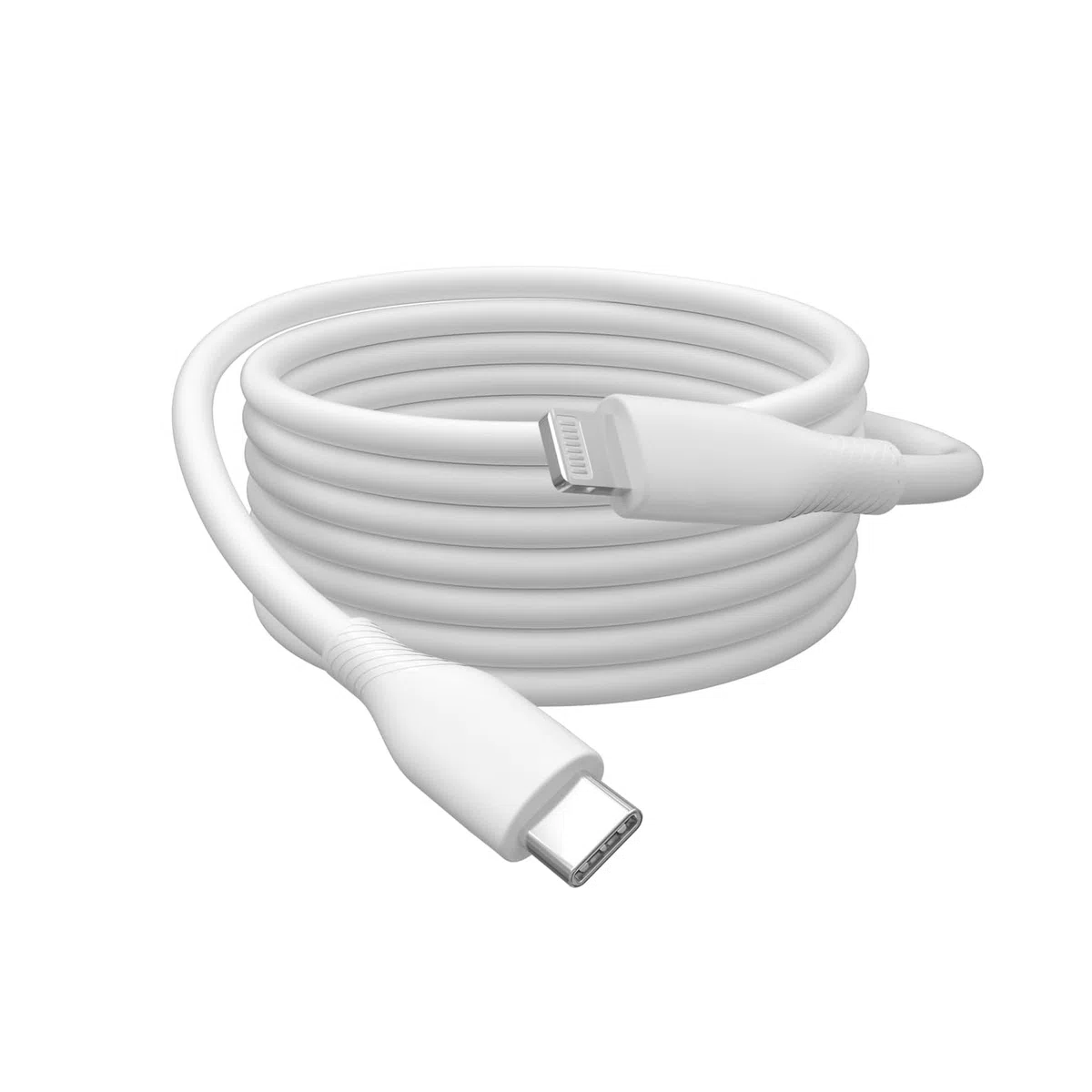 DIGITUS Kabel do ładowania - USB C do Lightning - 0,5 m - Kabel USB 480 Mbit/s 60 W 3 A - Elastyczna silikonowa osłona z zabezpieczeniem przed zginaniem - Certyfikat MFI dla urządzeń Apple - Biały