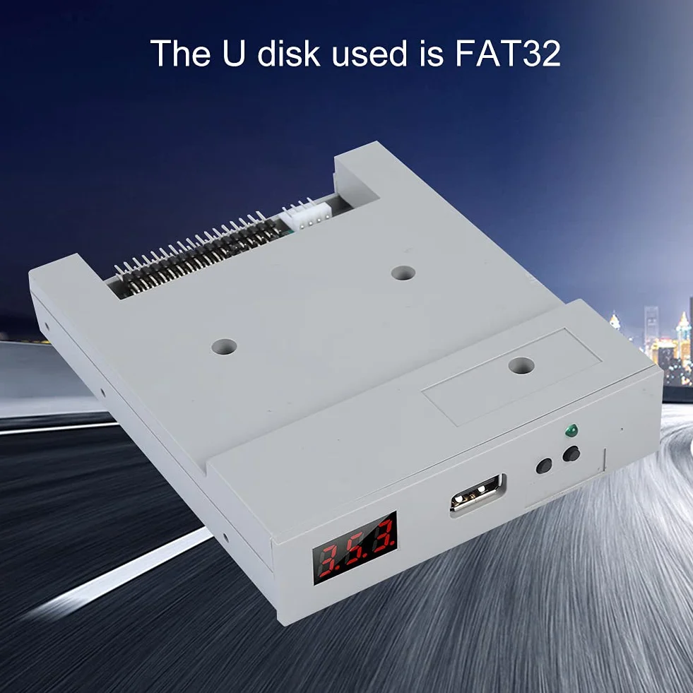 Emulator USB, przenośny 5 V DC 3,5 cala 1,44 MB emulator USB SDD konwerter dyskietek do zewnętrznej stacji dyskietek z 4-pinową wtyczką zasilania i 34-pinową wtyczką