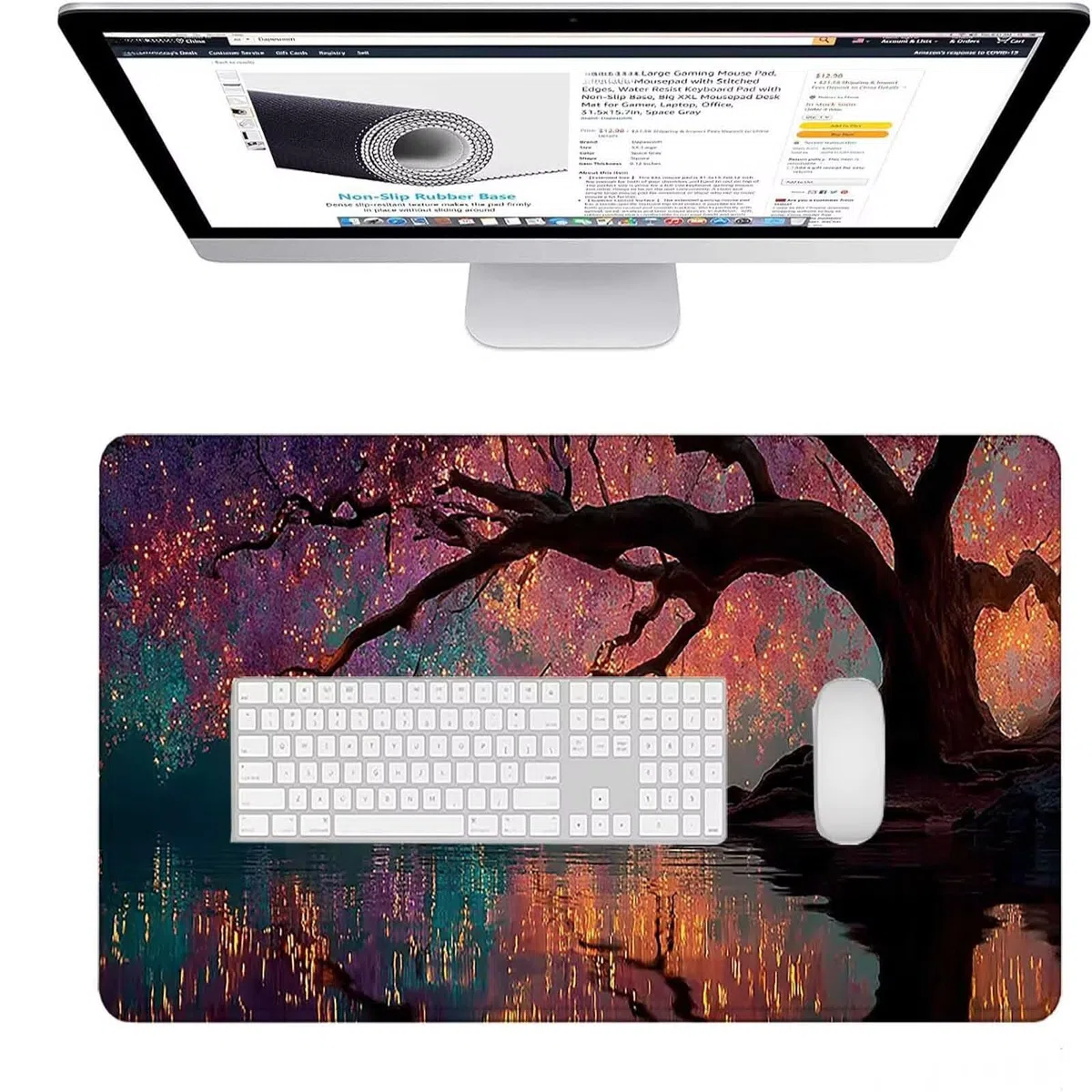 Podkładka pod mysz XXL 1600 x 800 x 3 mm, duża różowa podkładka pod mysz do gier z motywem, marzenie biurko podkładka pod mysz do gier na PC, MacBook, laptop, poprawia dokładność i szybkość dla biura