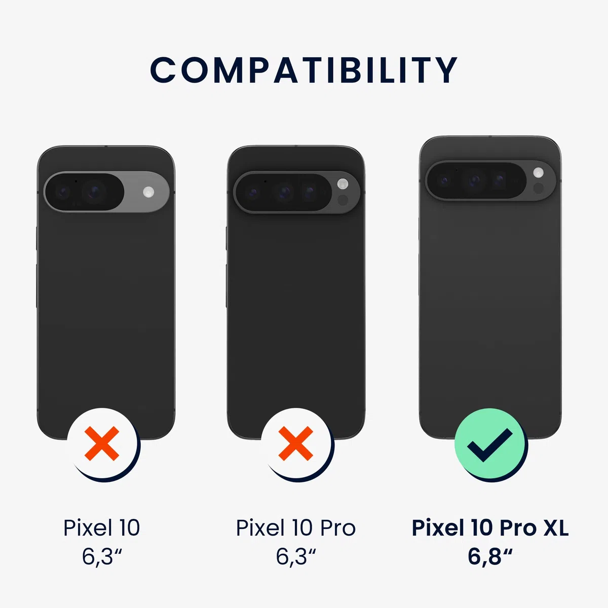 kwmobile Etui z naszyjnikiem kompatybilne z Google Pixel 10 Pro XL - Silikonowe etui z obrożą naftową