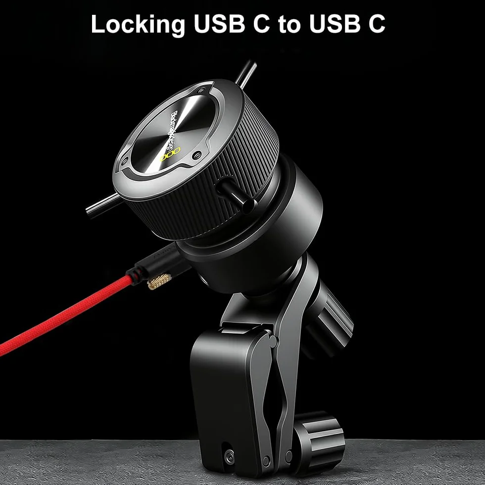 Alvin's Cables Ultra-elastyczny kabel blokujący USB-C Kabel do przesyłania danych do monitorów Pyxis Blackmagic, USB-C 3.2, 10 Gb/s, kabel do szybkiego ładowania do Micro Studio Blackmagic 4K G2, 12