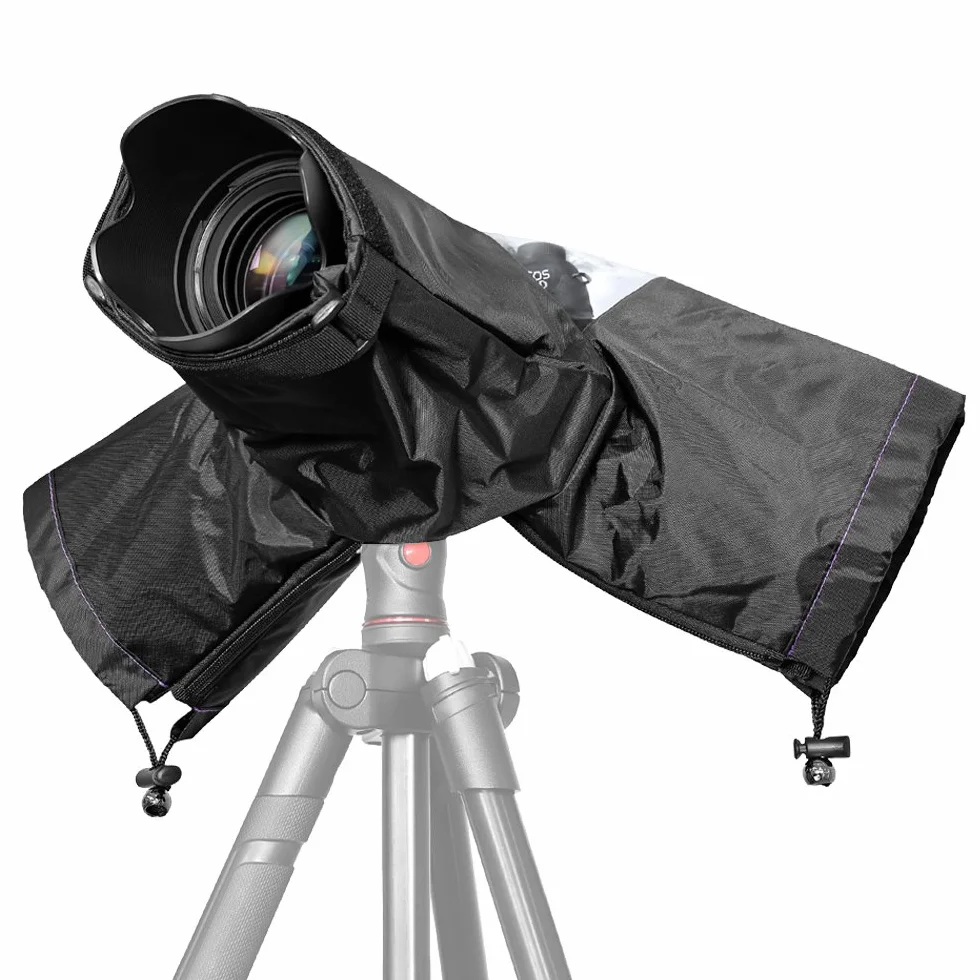 JZK Osłona przeciwdeszczowa aparatu do aparatów cyfrowych DSLR SLR + całkowita długość obiektywu do 32 cm, Canon, Nikon, Sony, Olympus, Panasonic, Pentax, Samsung itp