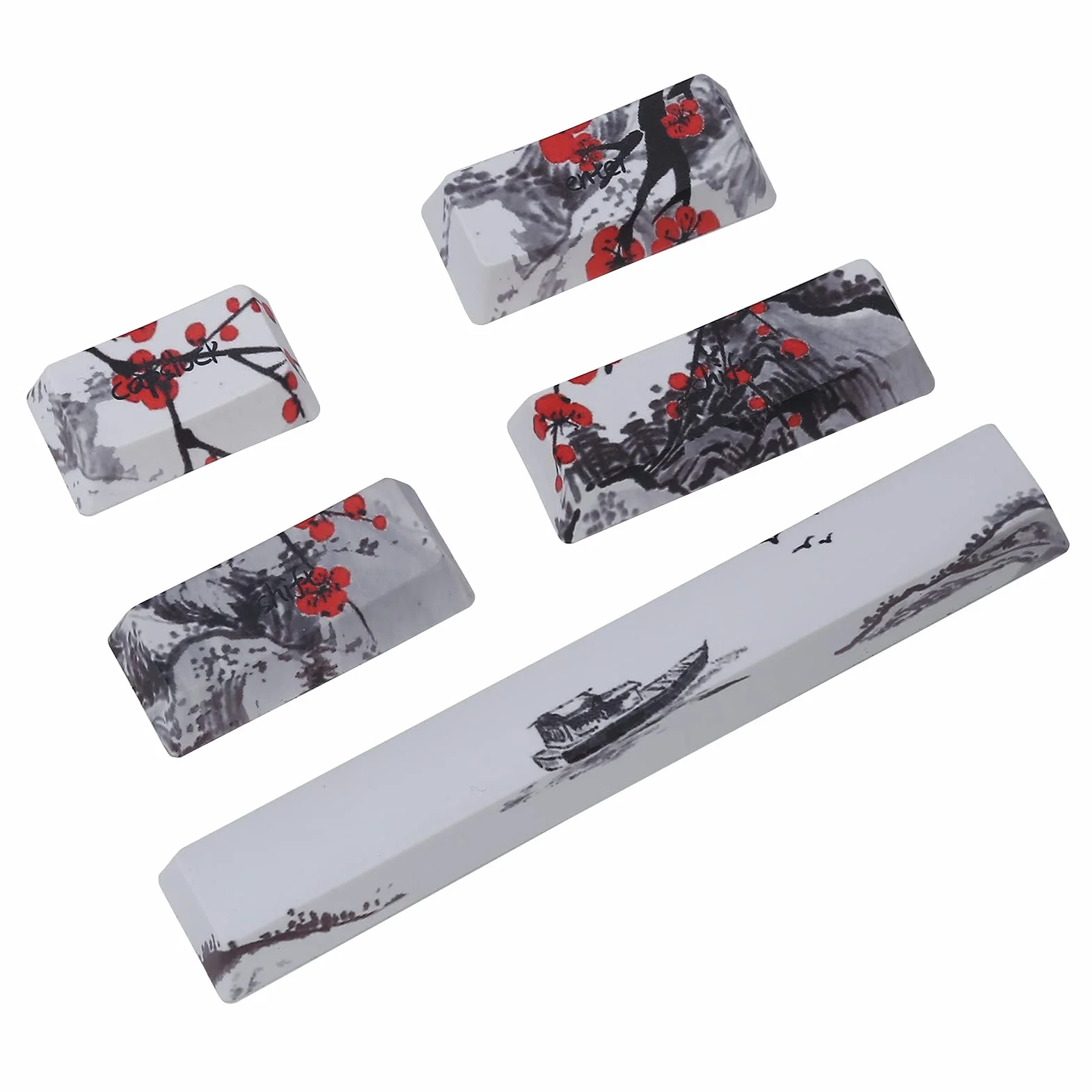 PBT Plum Blossom Keycap, Wangjiang Plum Blossom Keycap w stylu chińskim do klawiatur optycznych do klawiatur mechanicznych
