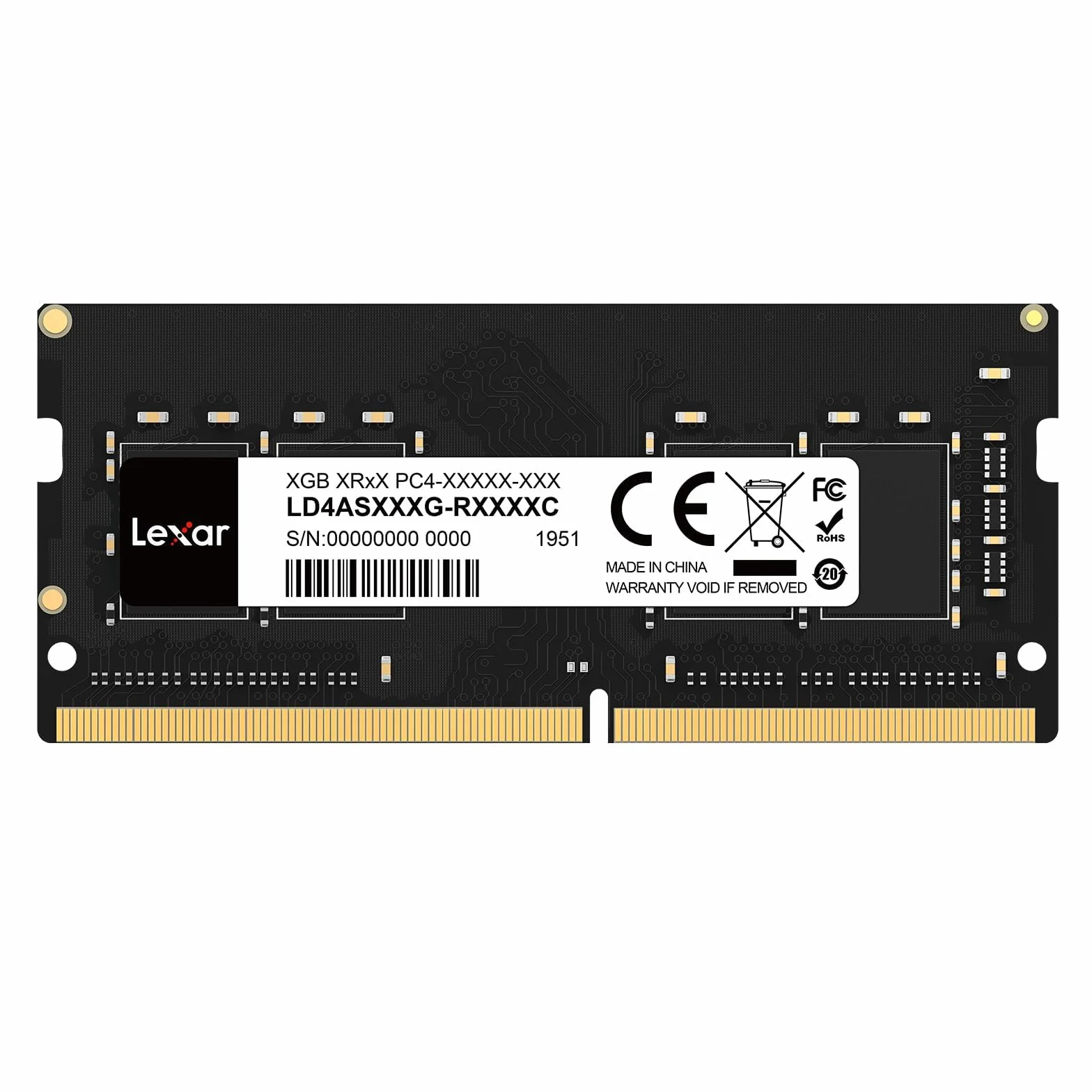 Lexar SODIMM 16 GB DDR4 RAM 3200 MHz, 260-pinowa pamięć RAM DDR4 SODIMM do laptopa, wysokowydajny moduł pamięci SO-DIMM, pamięć laptopa/notebooka, CL22-22-22-52 1,2 V