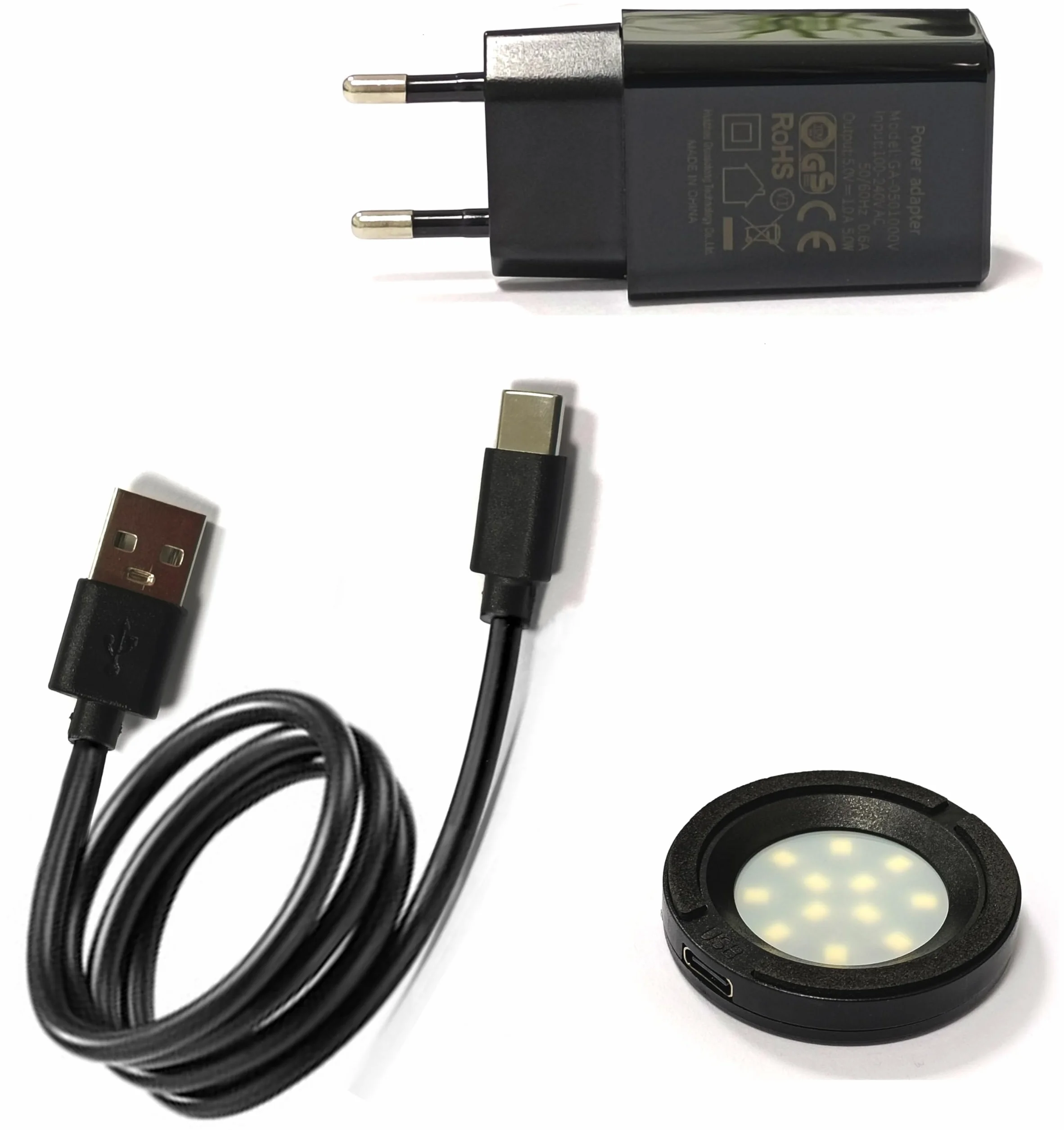 Szybkie ładowanie LED Inteligentna ładowarka do zegarka słonecznego z portem USB i zasilaczem, czarna, czarny