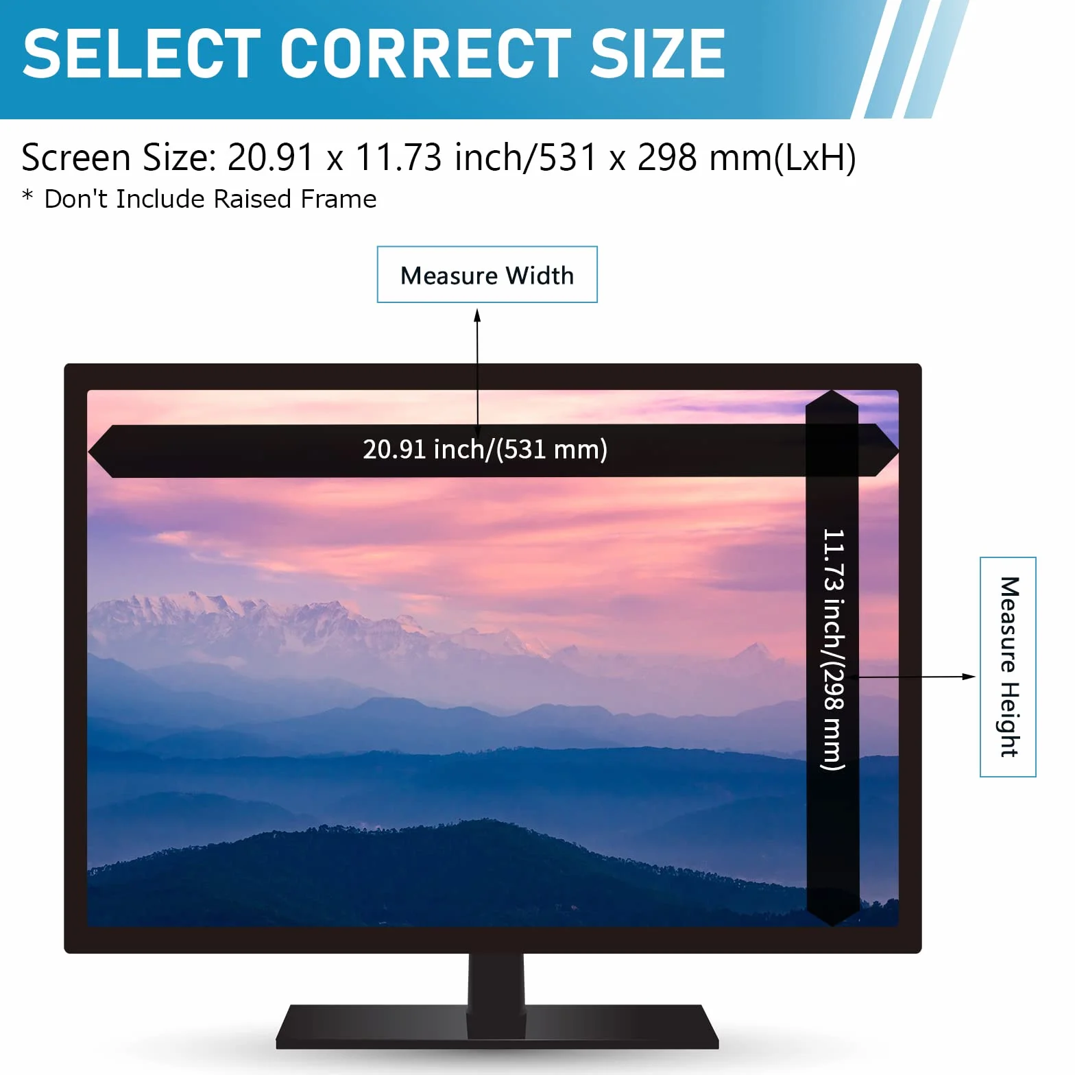 SOPPY Folia ochronna na wyświetlacz z filtrem niebieskiego światła 24" do monitora, ochrona oczu