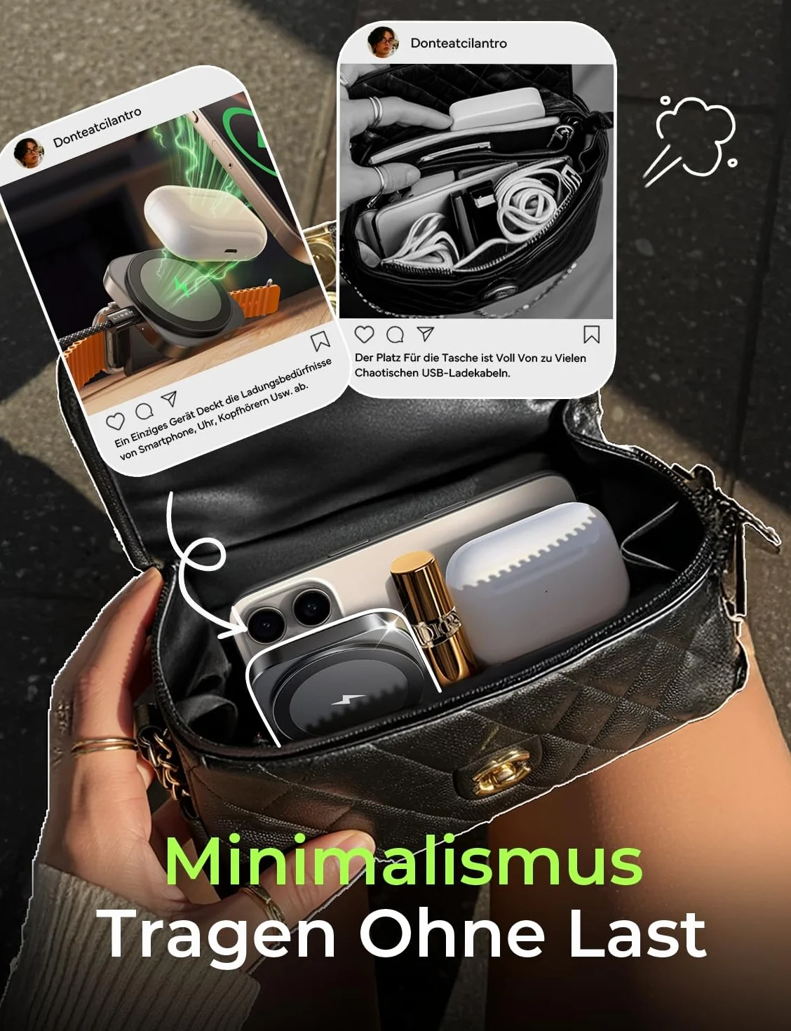 LISEN Stacja ładująca do Apple Watch i iPhone [Super Przenośna] MagSafe Stacja Ładowania, 2026 Podróżna Bezprzewodowa Ładowarka do iPhone 17 16 15 14 13 12 Pro Max