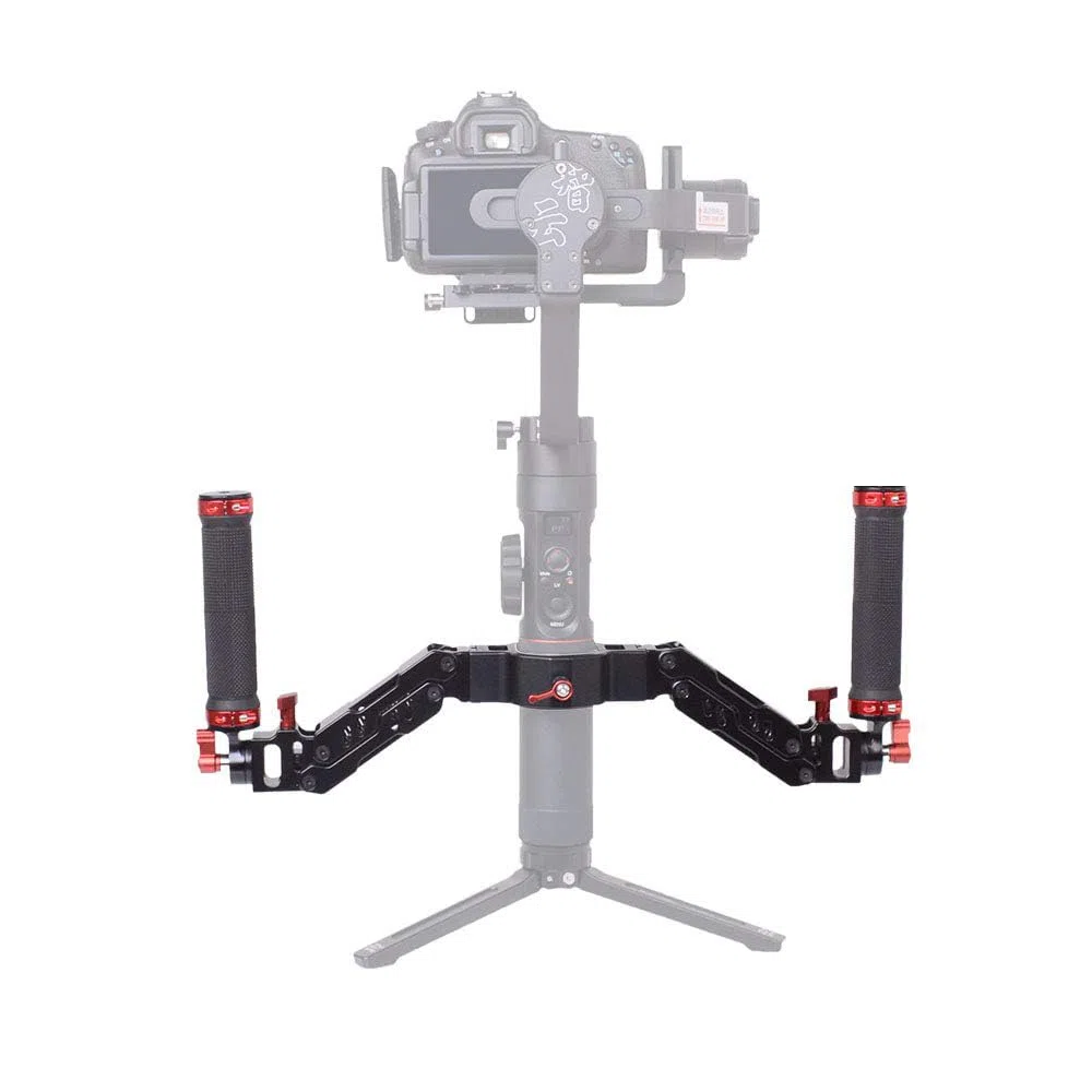 DF DIGITALFOTO ARES Z Axis Spring Dual Handle, elastyczny tłumiący odłączany podwójny uchwyt gimbala, kompatybilny z ZHIYUN Crane 2 MOZA FEIYU DJI Ronin S/S2/RS3/RS3 Pro 3 Axis Gimbal