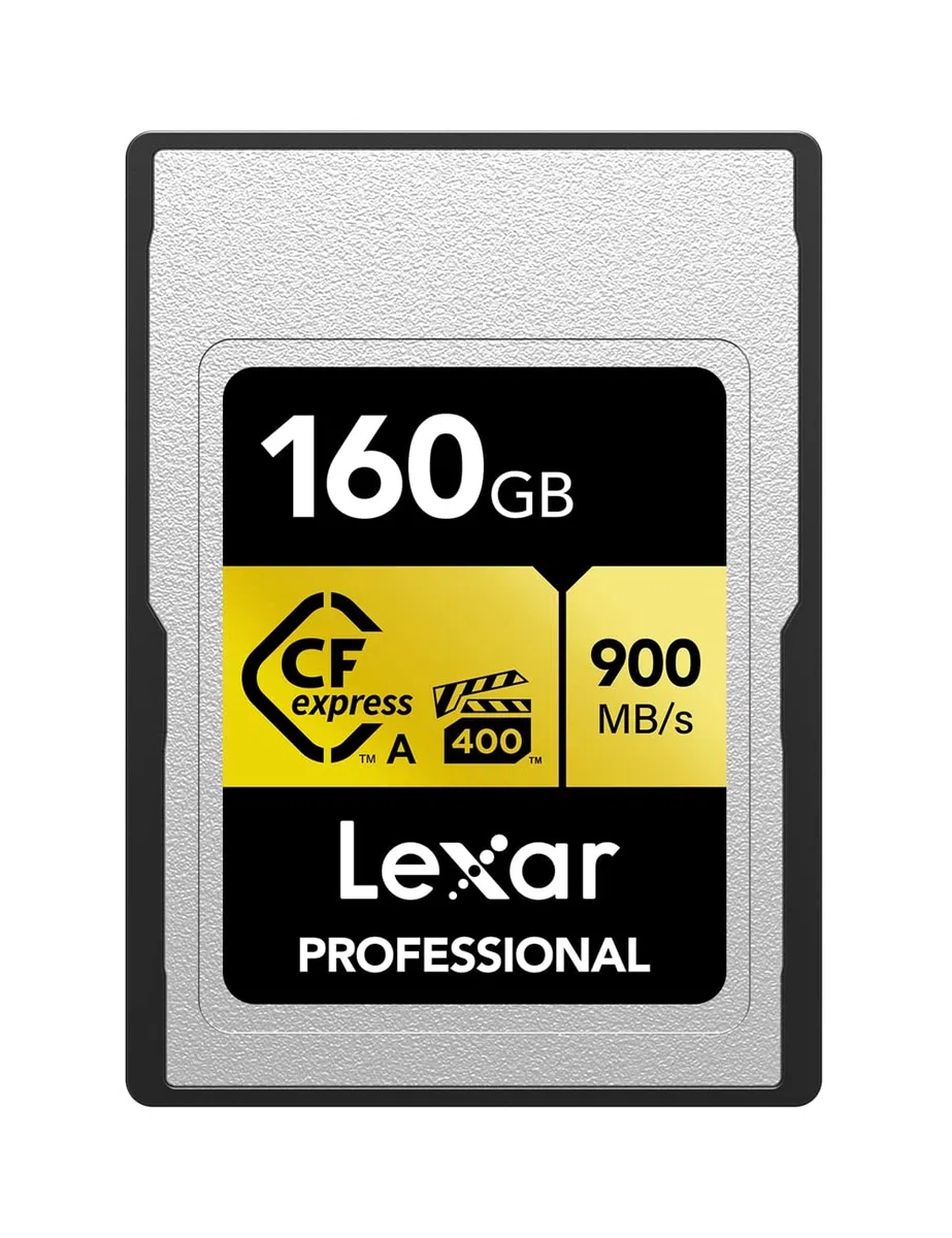 Lexar Profesjonalna karta pamięci 160 GB CFexpress typu A, odczyt do 900 MB/s, wideo 8K jakości kinowej, ocena VPG 400 (LCAGOLD160G-RNENG)